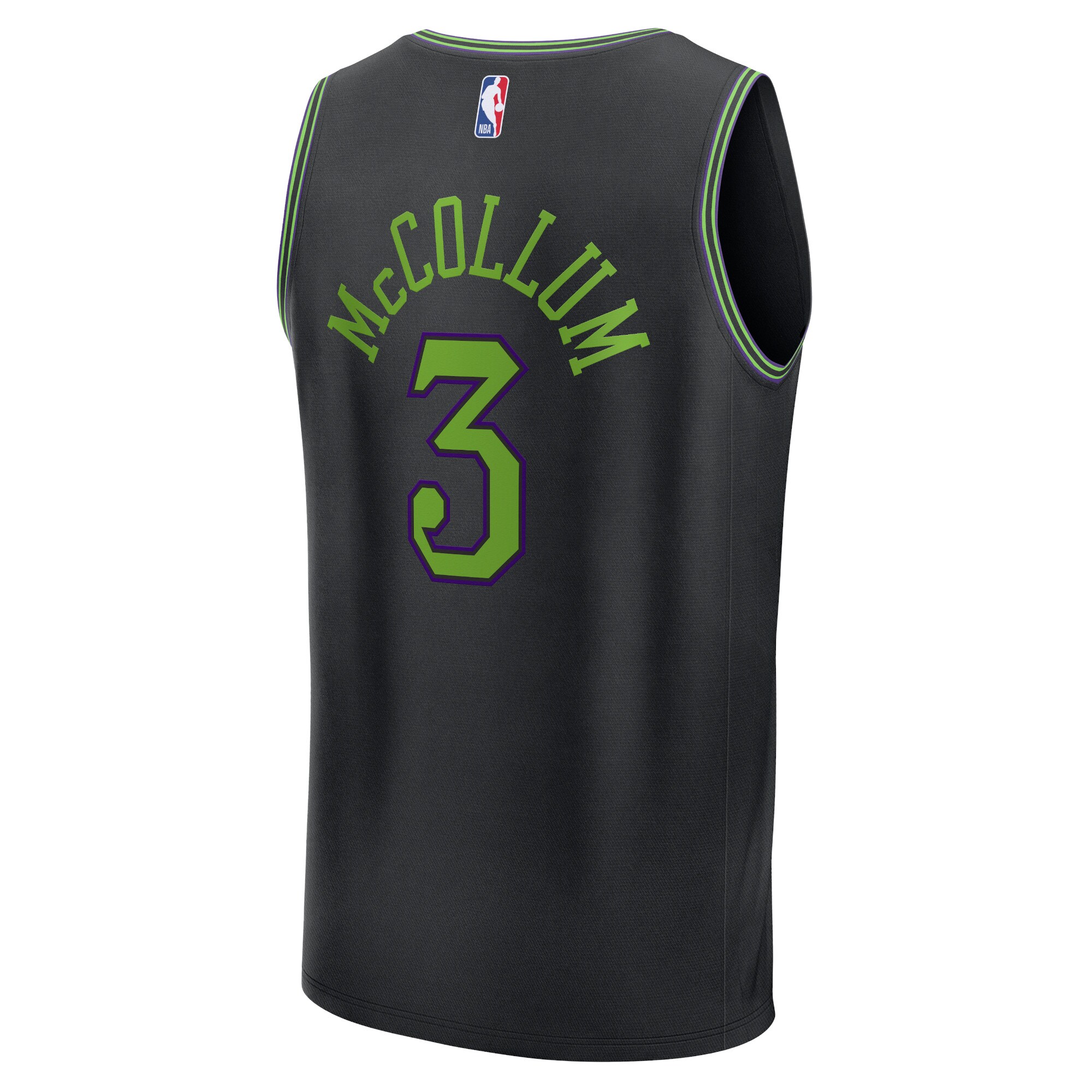 Unisex New Orleans Pelicans CJ McCollum  Black 2023/24 Fast Break Jersey - City Edition