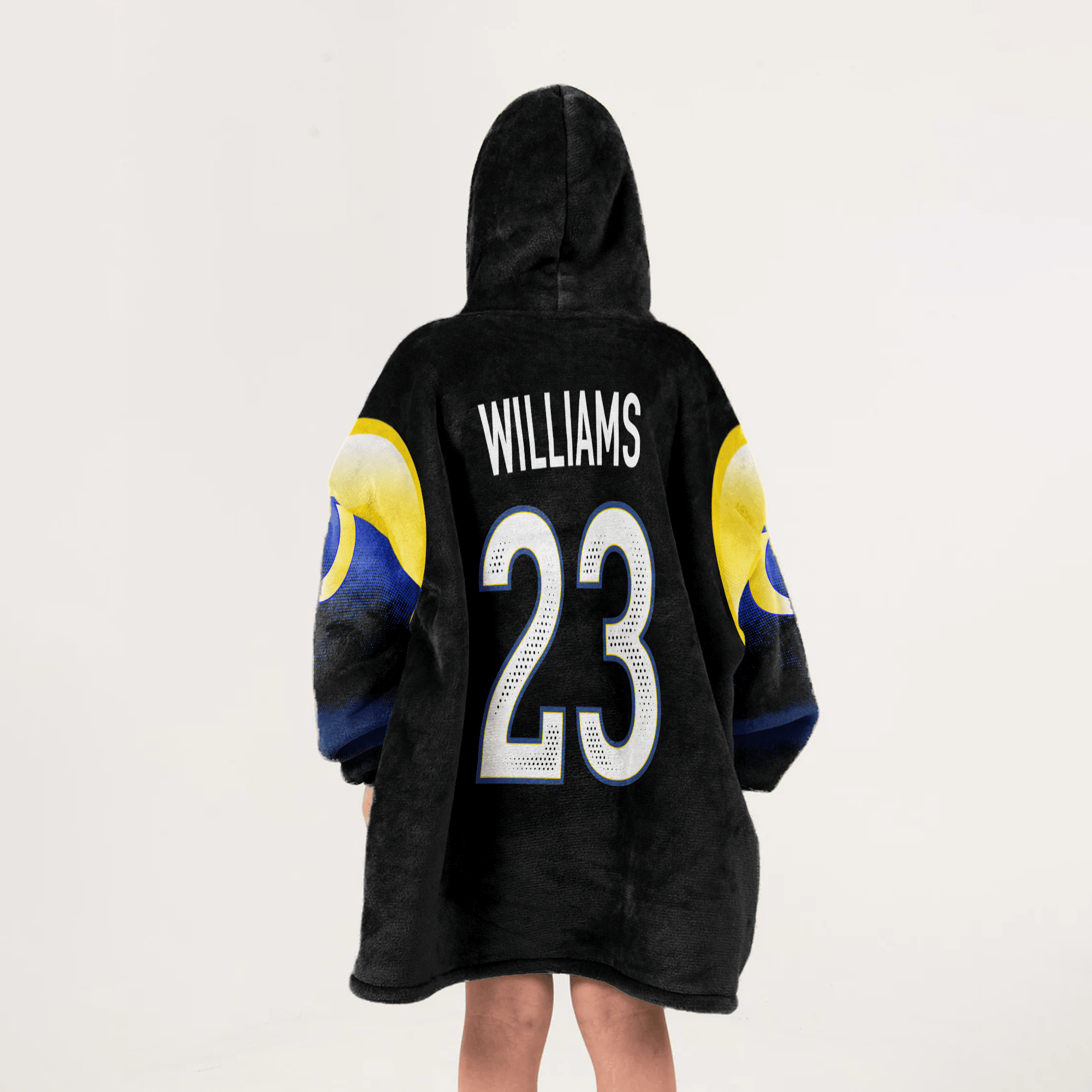 Kid K.W 23 Captain Los Angeles R Football Unisex Blanket Hoodie
