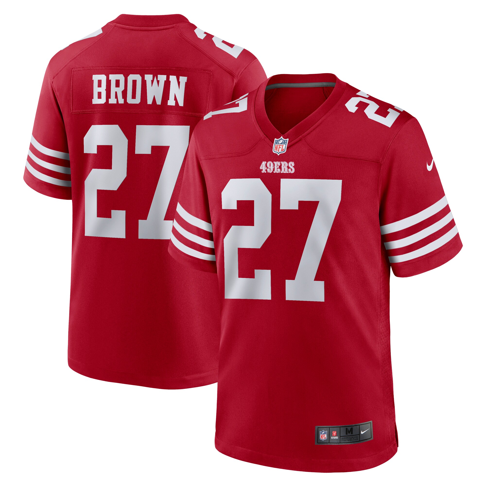 Ji'Ayir Brown San Francisco 49ers  Team Game Jersey - Scarlet