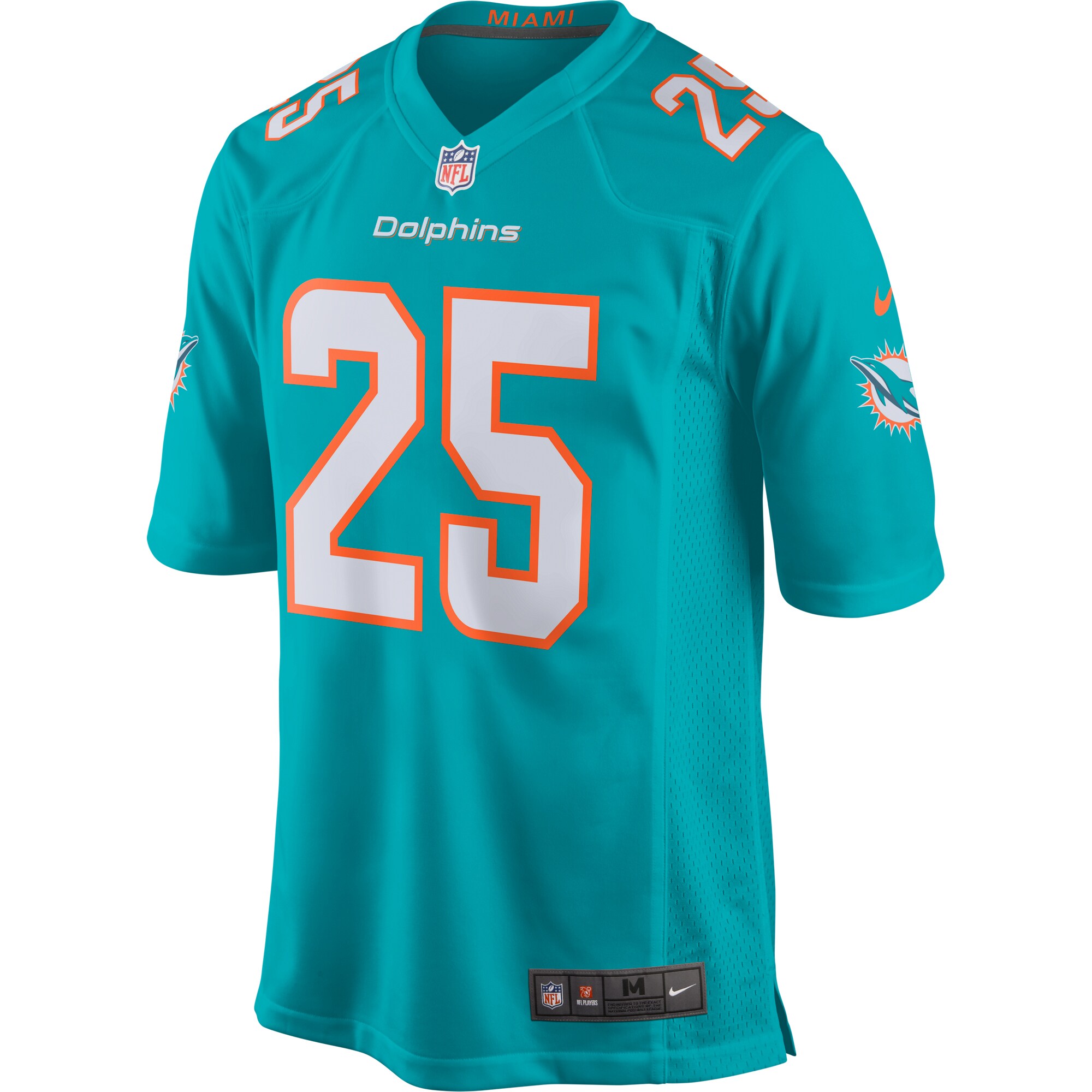 Xavien Howard Miami Dolphins  Game Jersey - Aqua