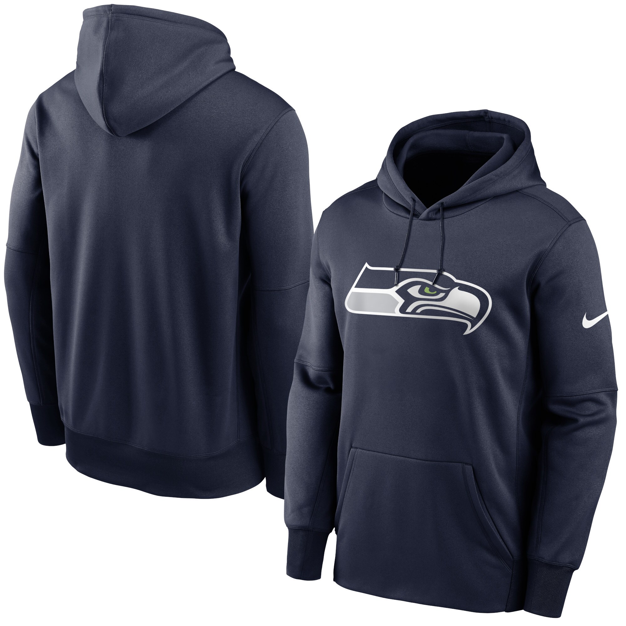 Seattle Seahawks Fan Gear Primary Logo Therma Performance Pullover Hoodie - College Navy