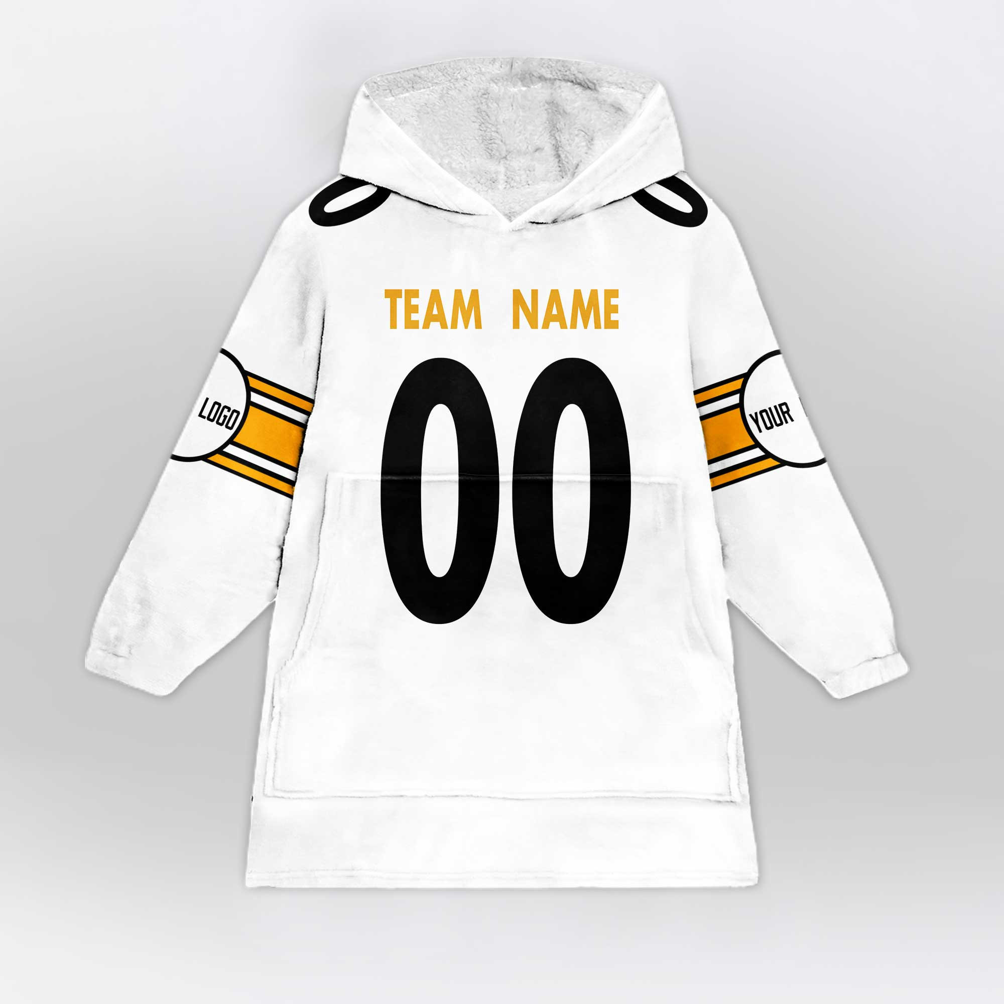 Adult Custom Blanket Hoodie Pittsburgh Inspired Color