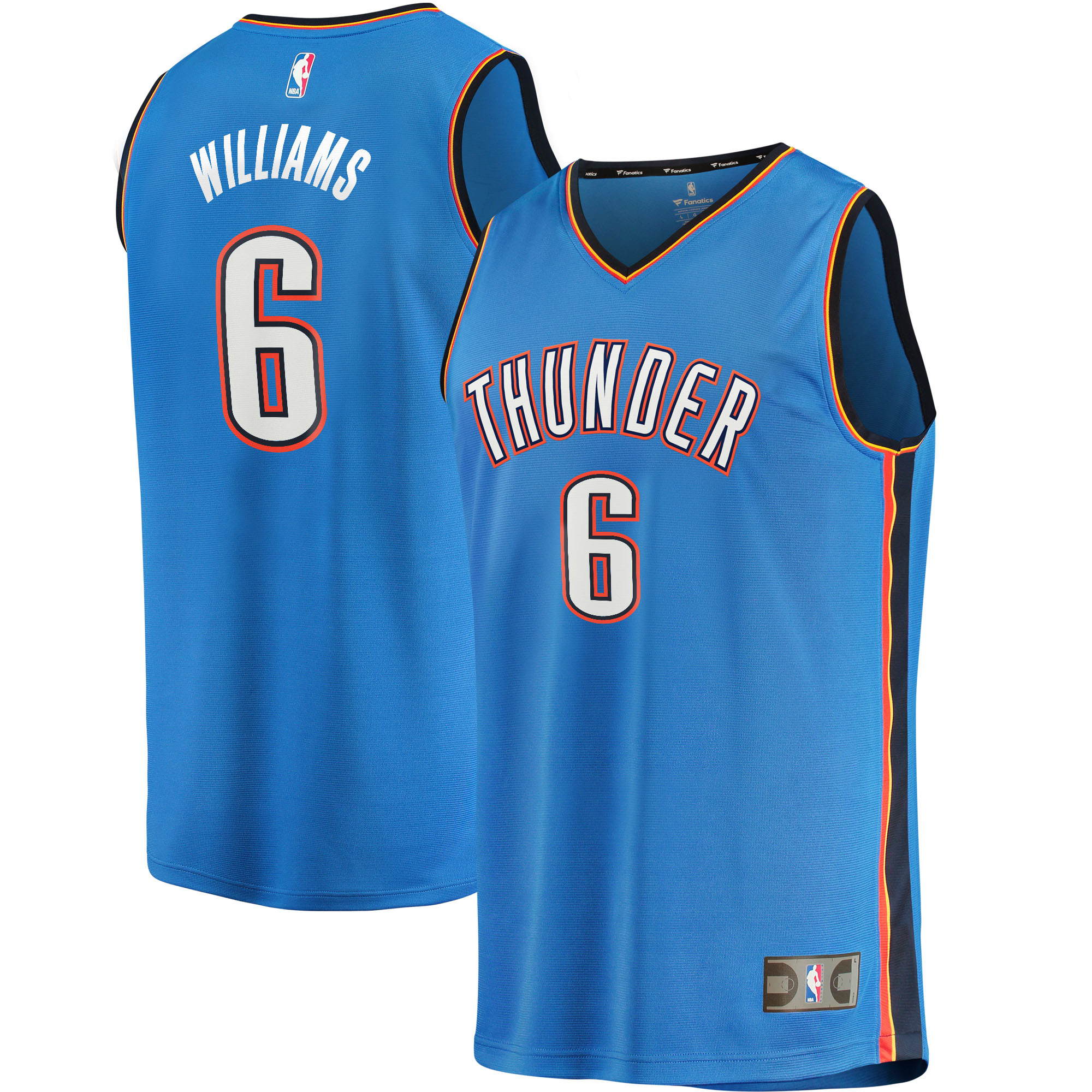 Jaylin Williams Oklahoma City Thunder  2021/22 Fast Break Replica Jersey - Icon Edition - Blue