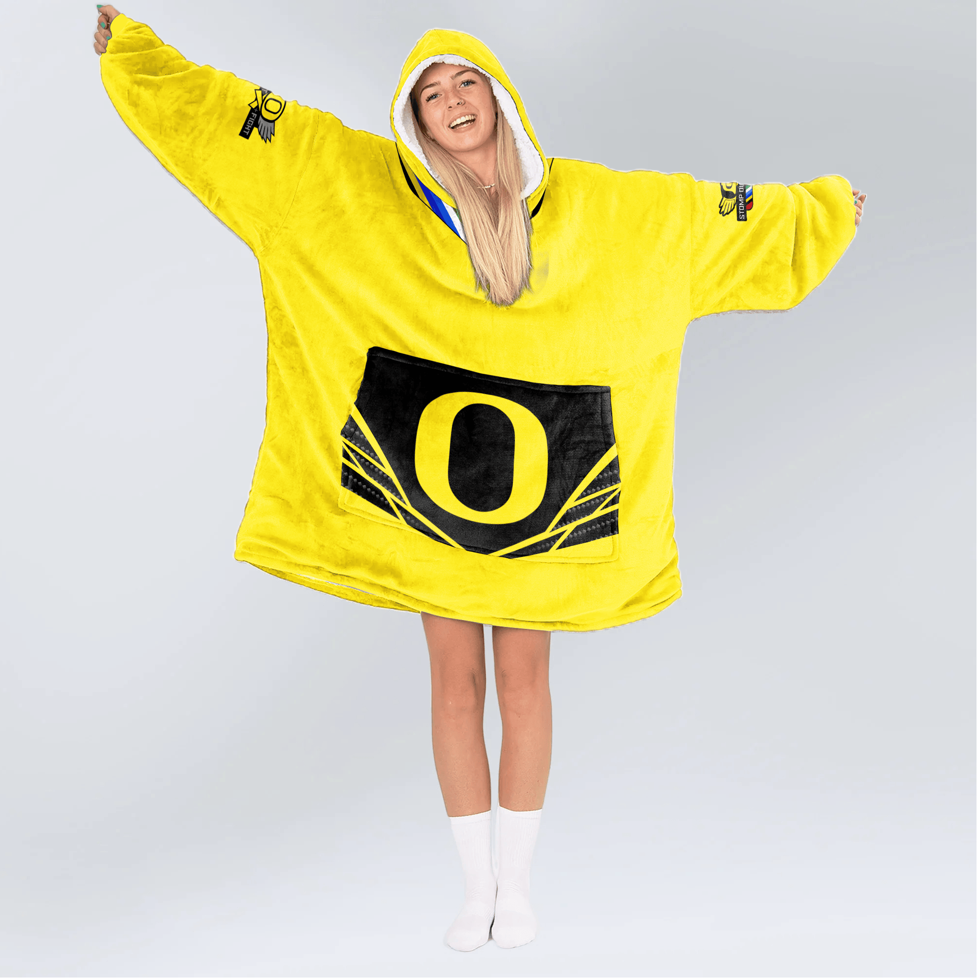 Adult Oregon Football Unisex Blanket Hoodie