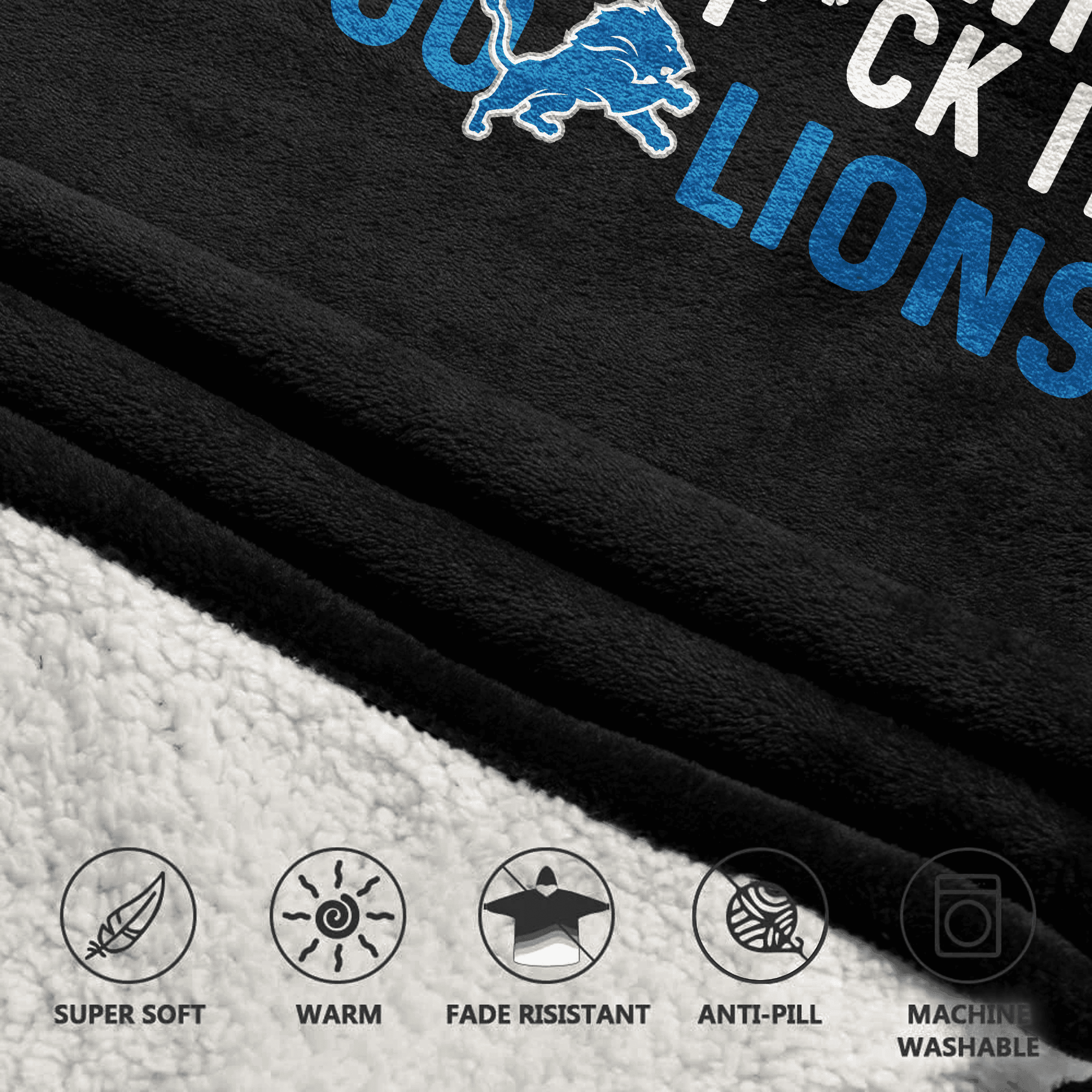 Adult J.G 16 Detroit Football Unisex Blanket Hoodie