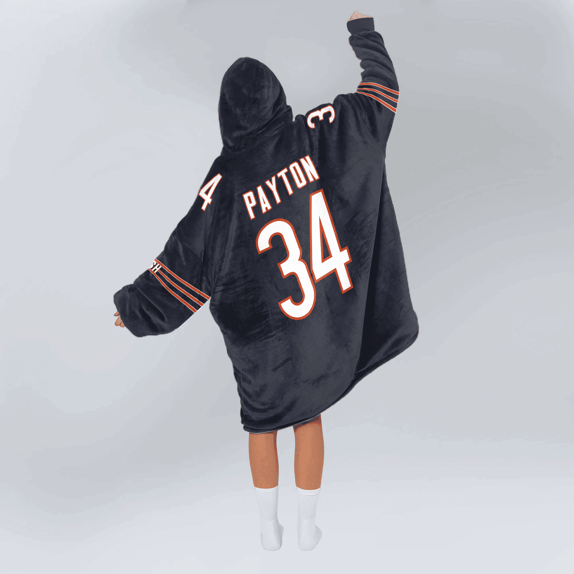 Adult 34 Chicago Football Unisex Blanket Hoodie