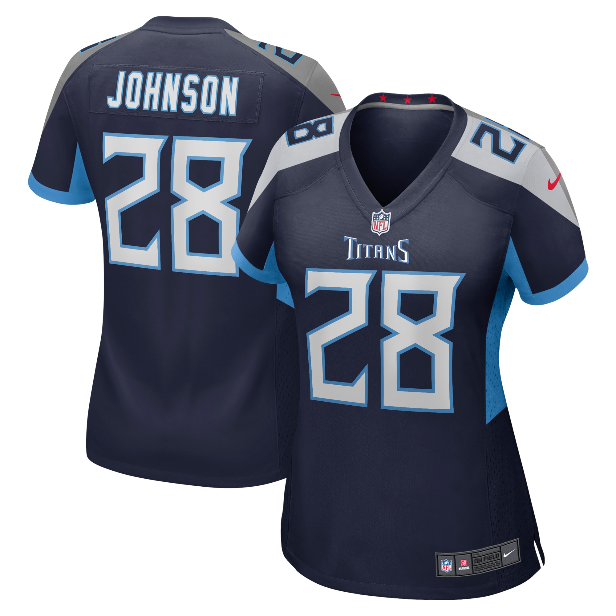 Chris Johnson Tennessee Titans Women's Retired Player Game Jersey - Navy