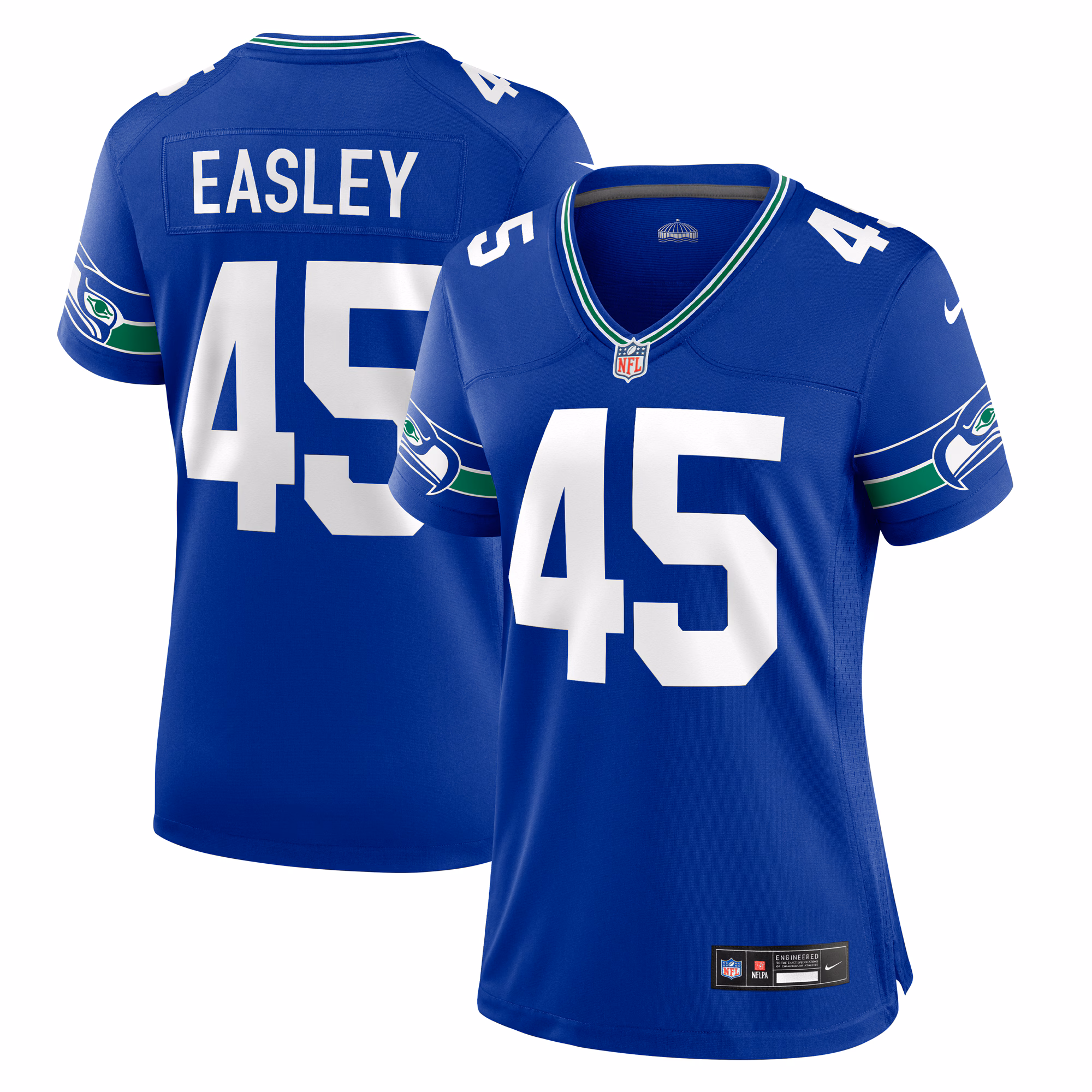 Kenny Easley Seattle Seahawks Women's Throwback Retired Player Game Jersey - Royal