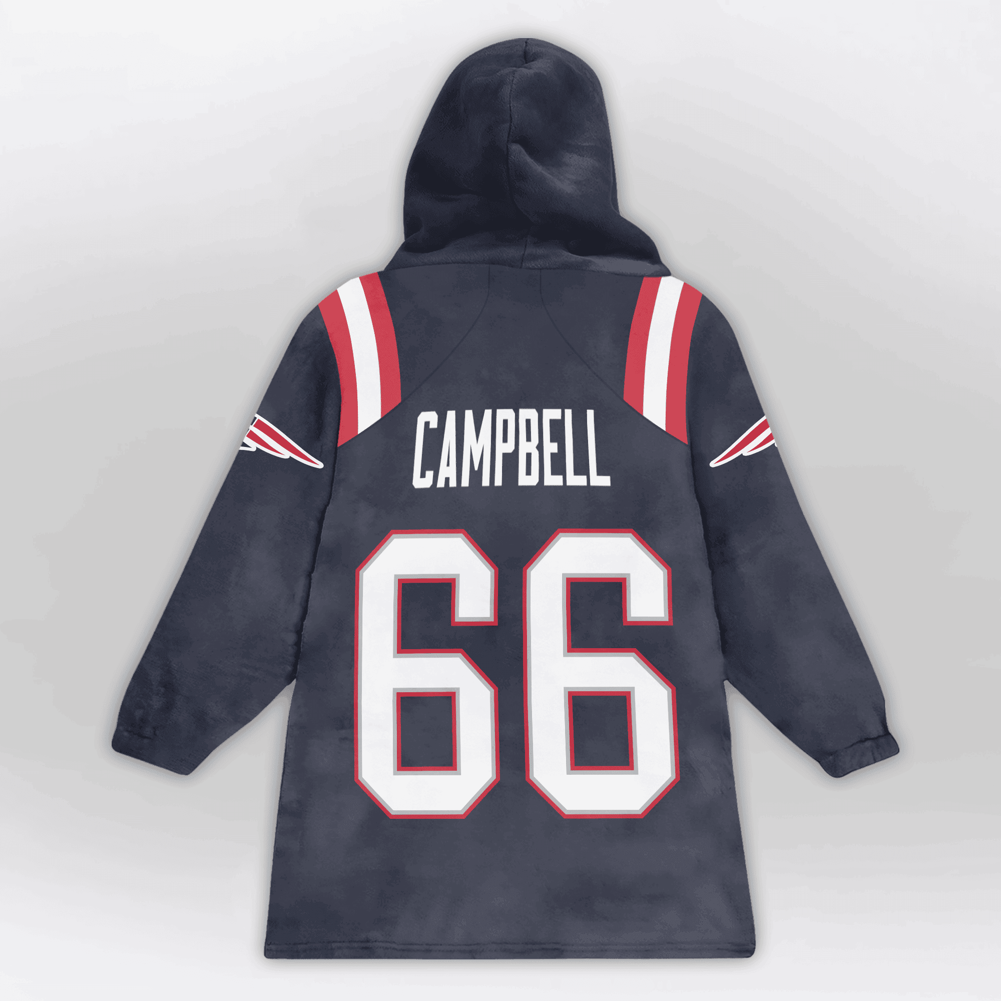 Kid 66 New England Football Unisex Blanket Hoodie