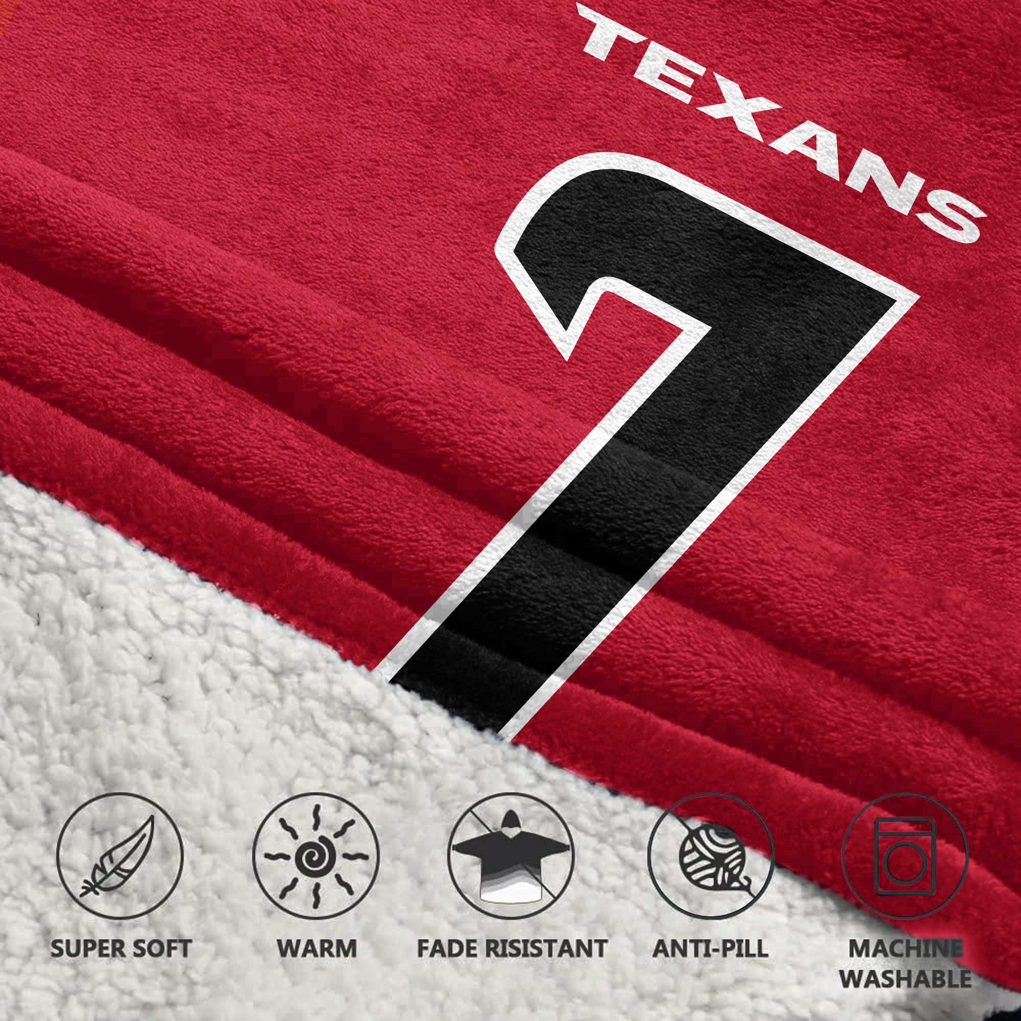 Adult C.S 7 Houston Football Unisex Blanket Hoodie
