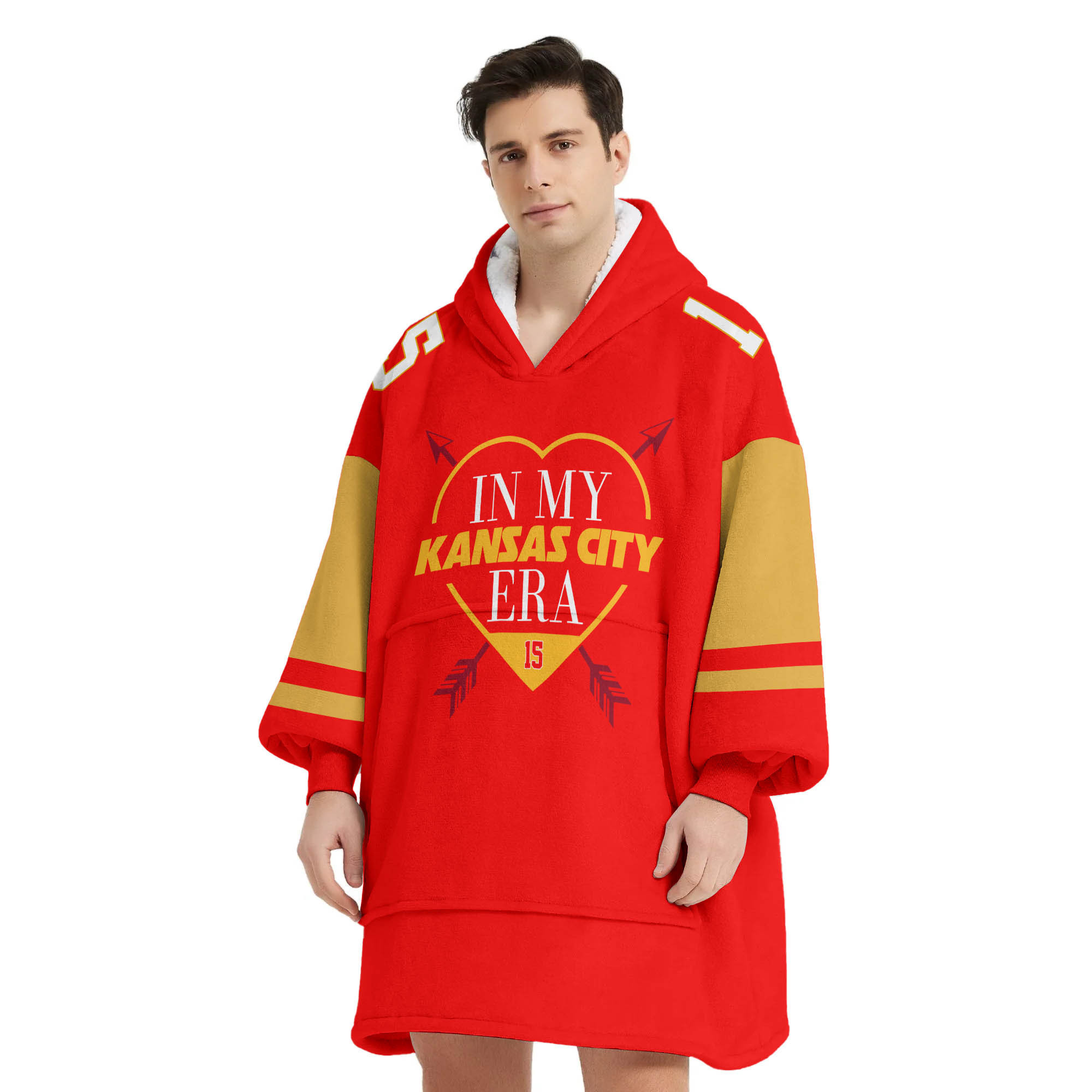 Adult PM 15 Kansas City Football Unisex Blanket Hoodie