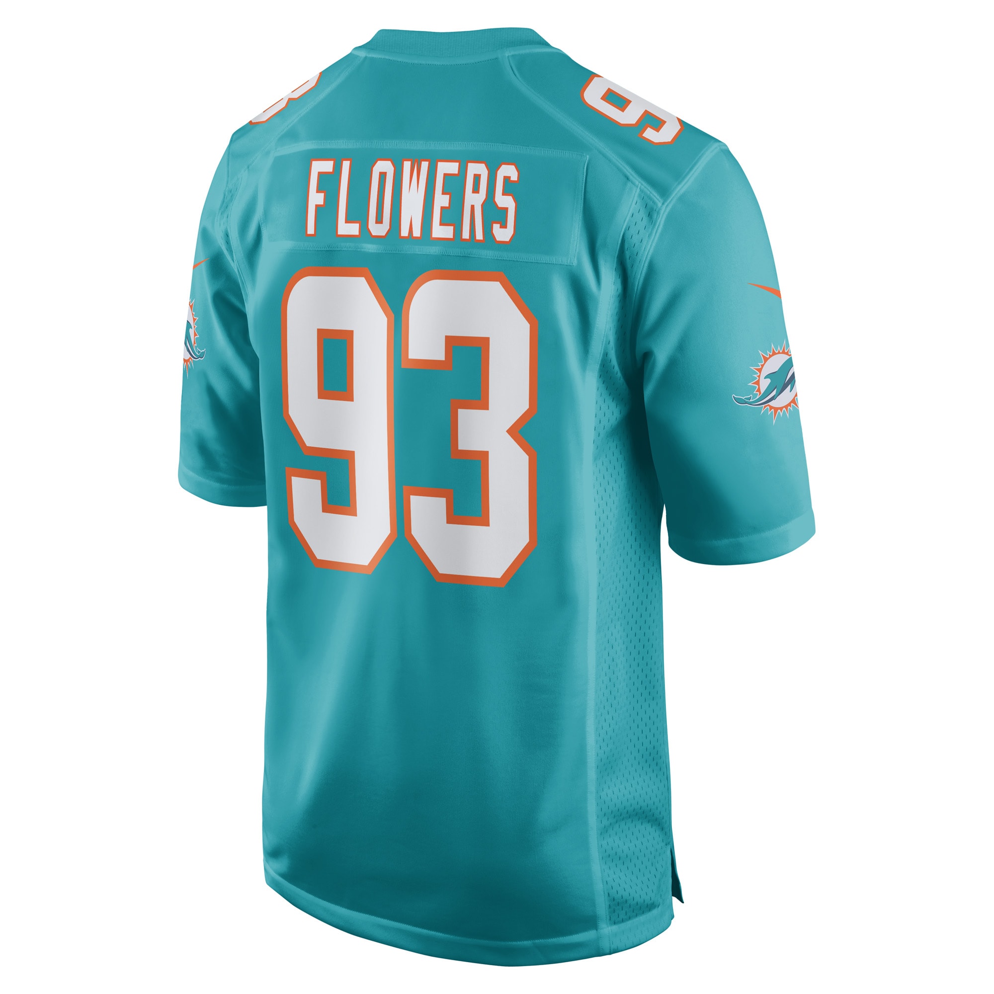 Trey Flowers Miami Dolphins Game Player Jersey - Aqua
