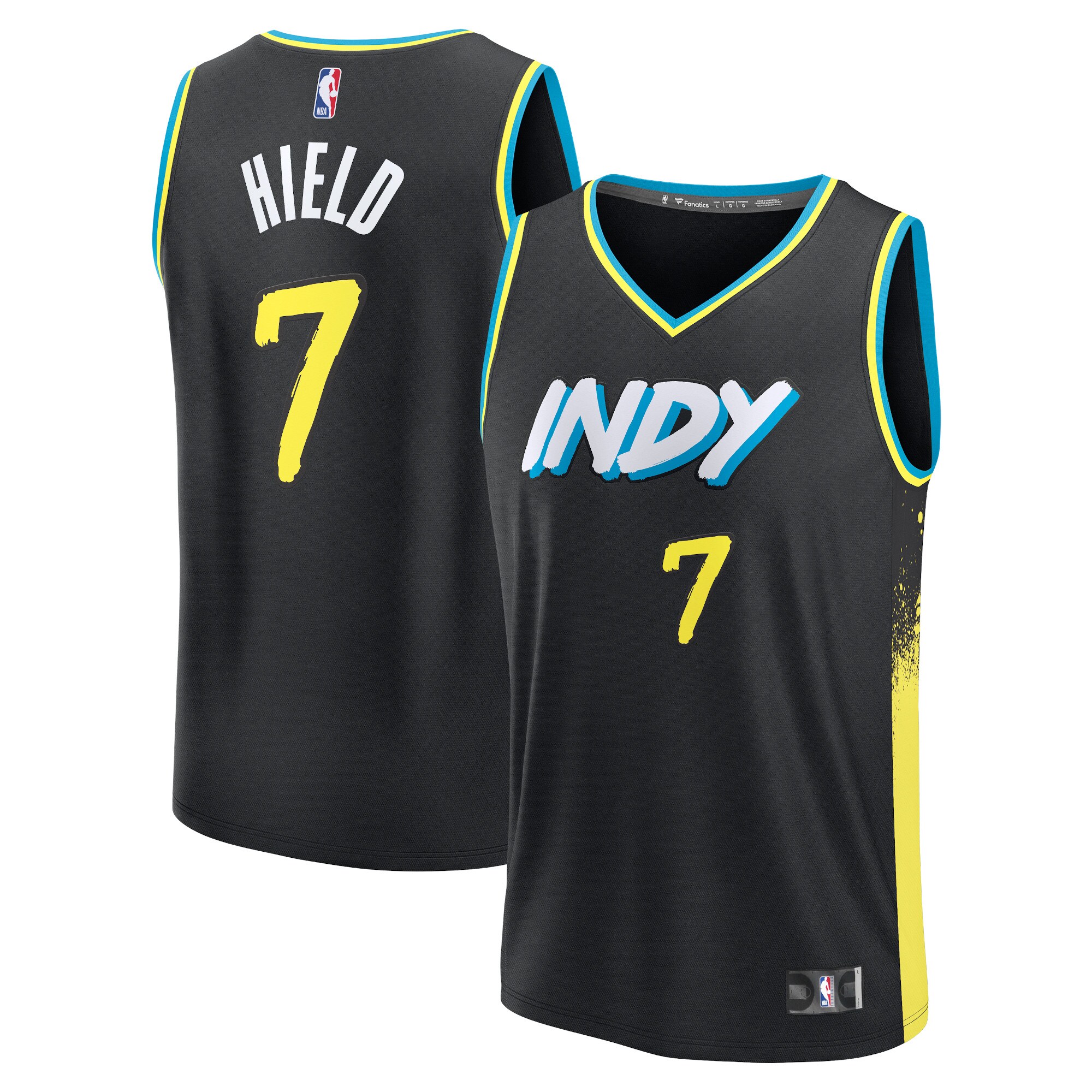 Unisex Indiana Pacers Buddy Hield  Black 2023/24 Fast Break Jersey - City Edition