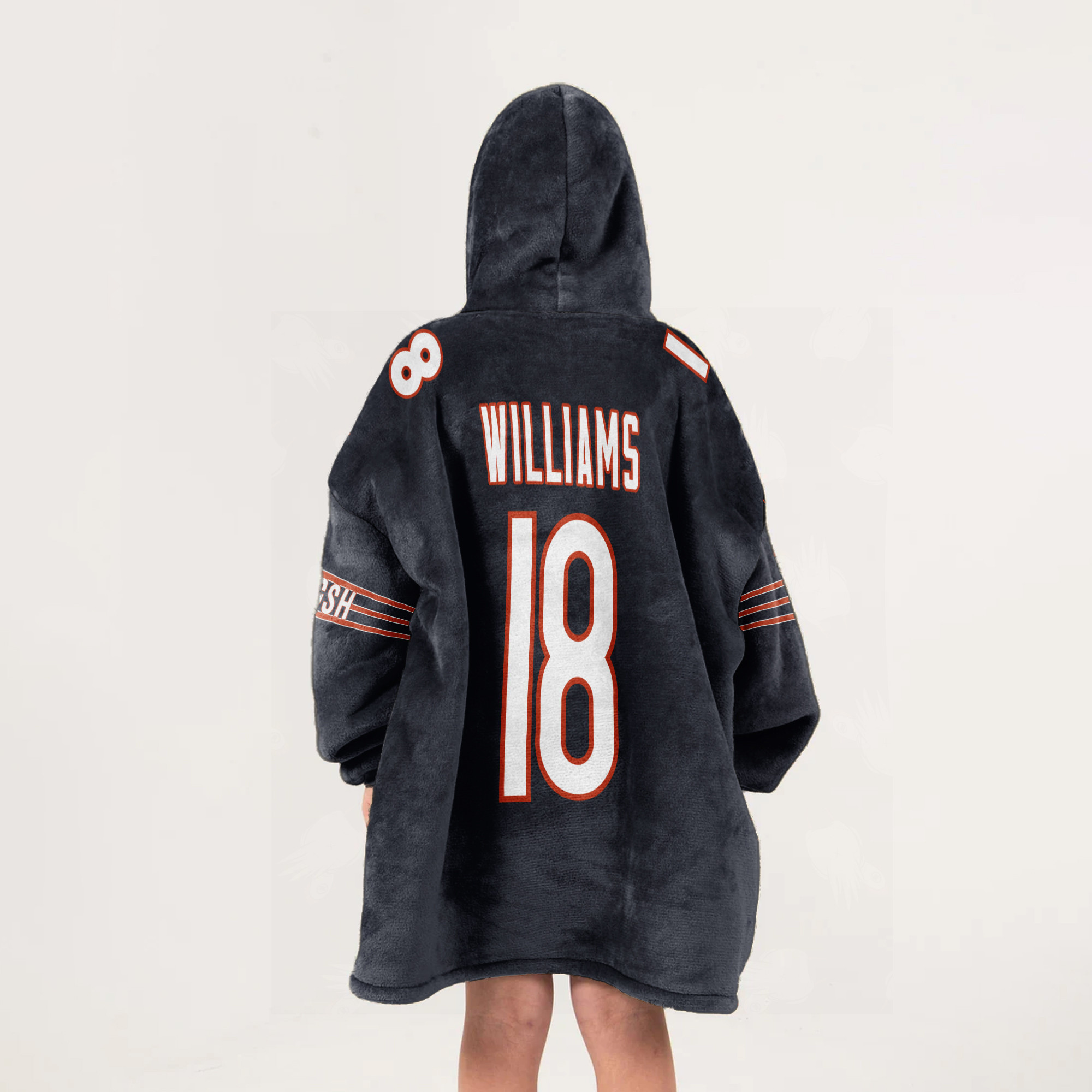 Adult Captain 18 Chicago Football Unisex Blanket Hoodie