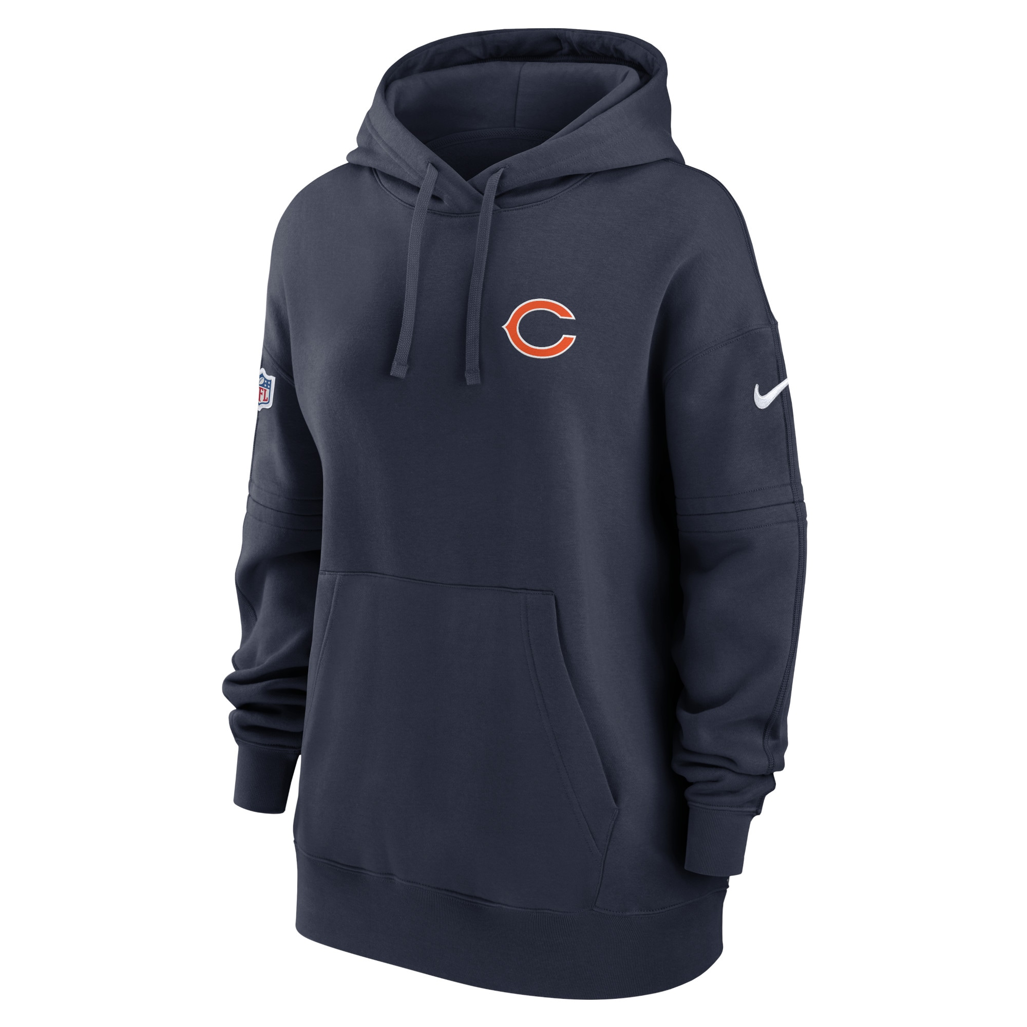 Chicago Bears  Women's 2023 Sideline Club Fleece Pullover Hoodie - Navy