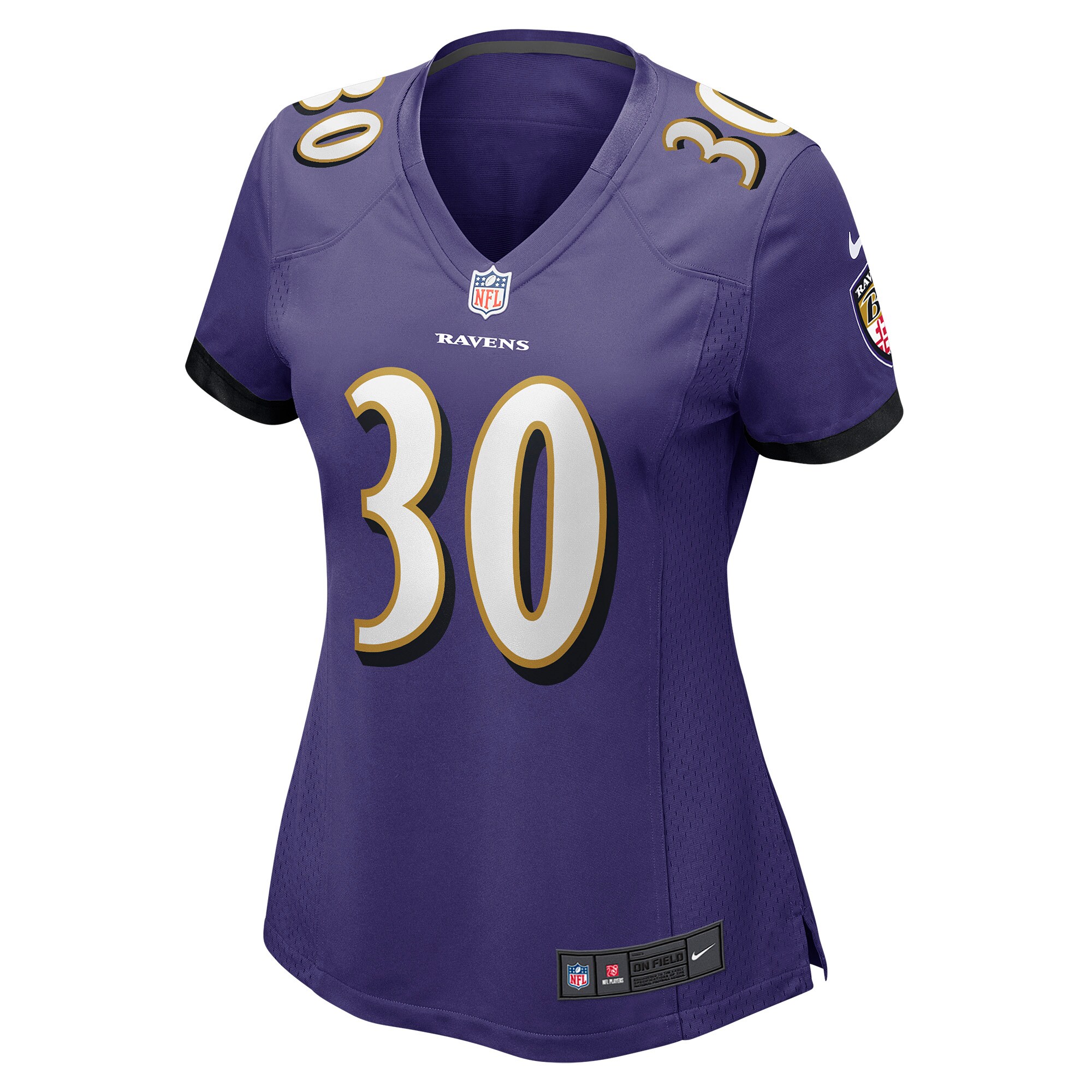 Tyler Badie Baltimore Ravens  Women's Player Game Jersey - Purple