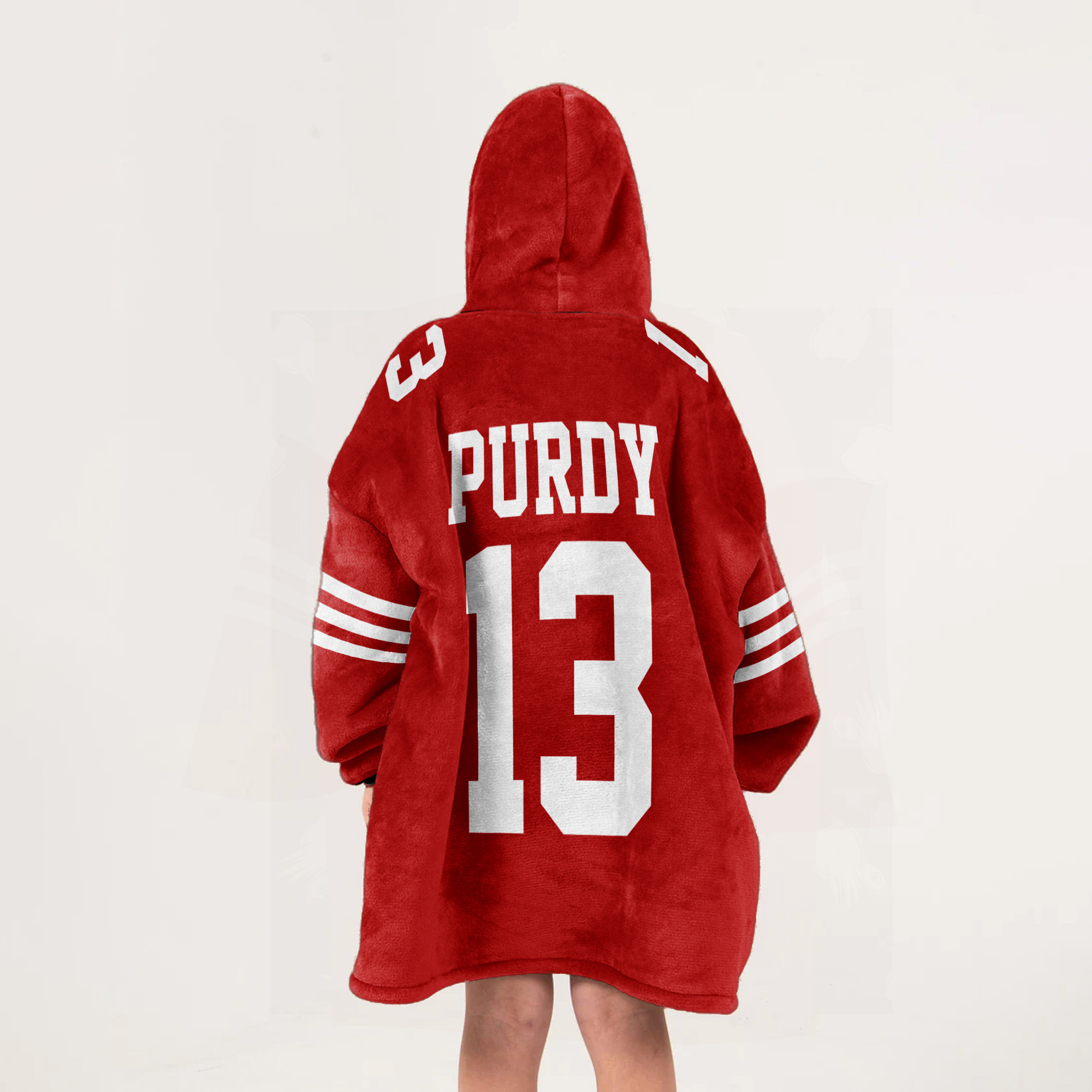 Adult 13 San Francisco 49ers Football Unisex Blanket Hoodie