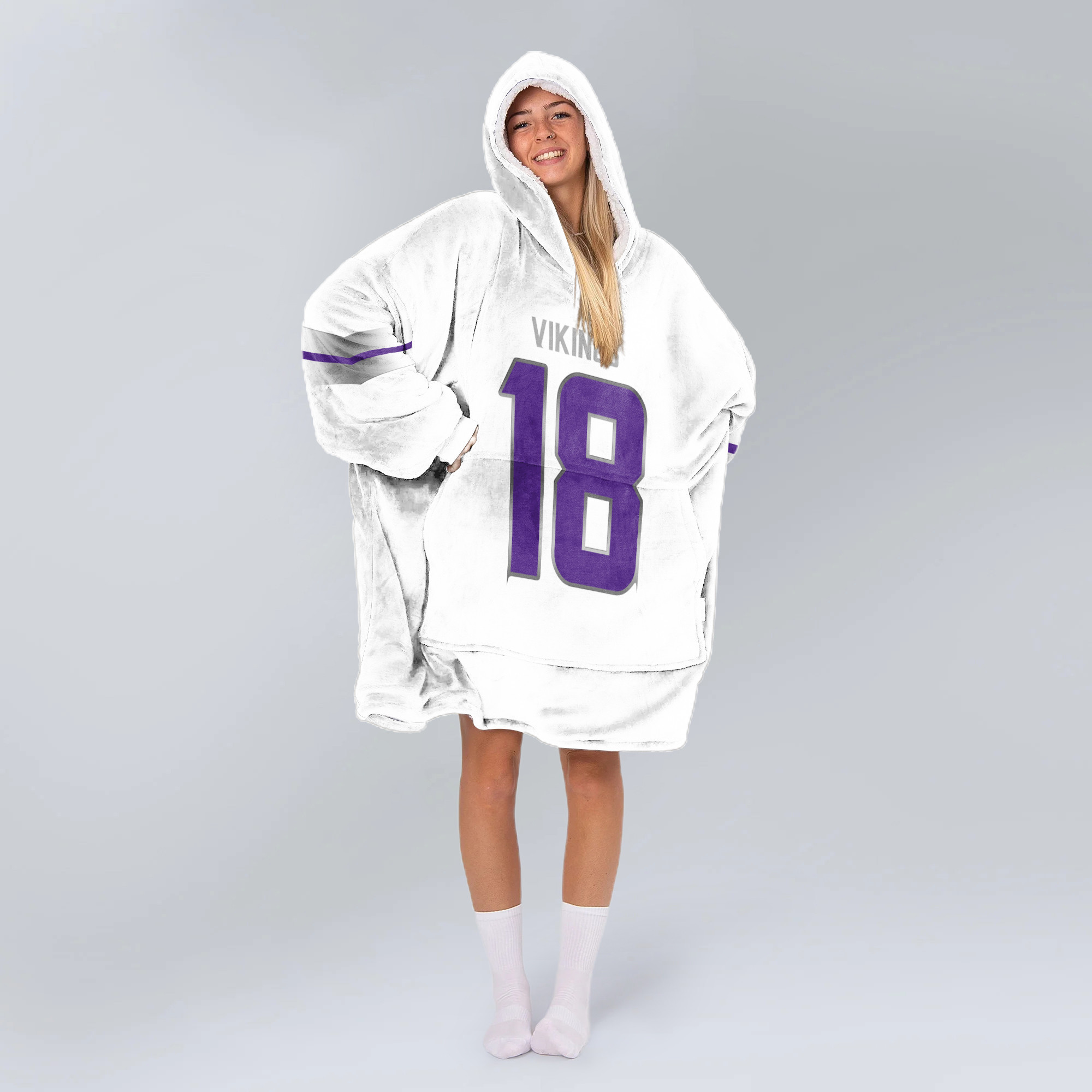 18 Minnesota Football Unisex Blanket Hoodie
