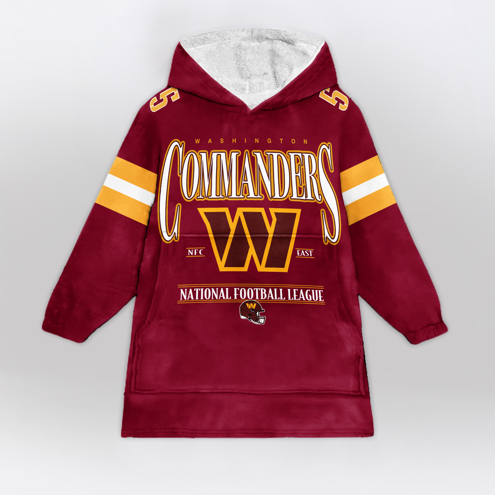 Adult 5 Washington Football Unisex Blanket Hoodie