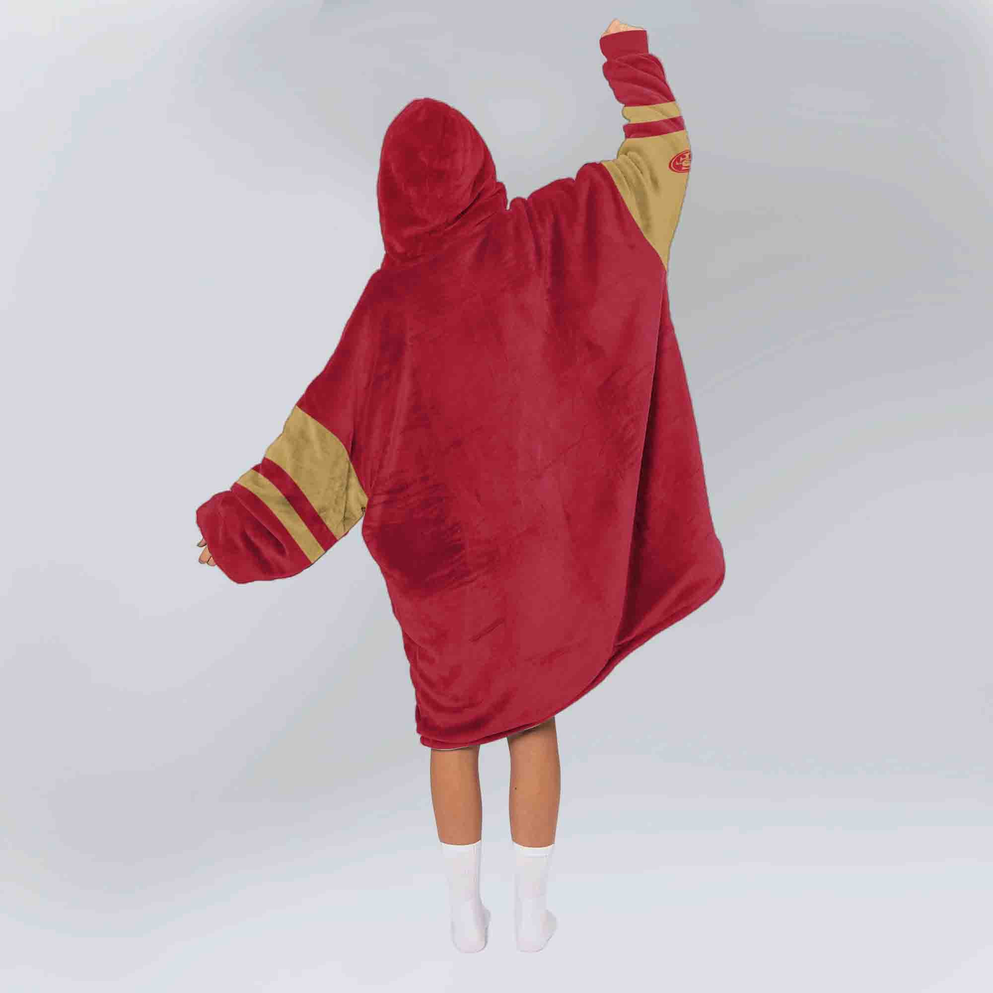 Adult San Francisco 49ers Football Unisex Blanket Hoodie
