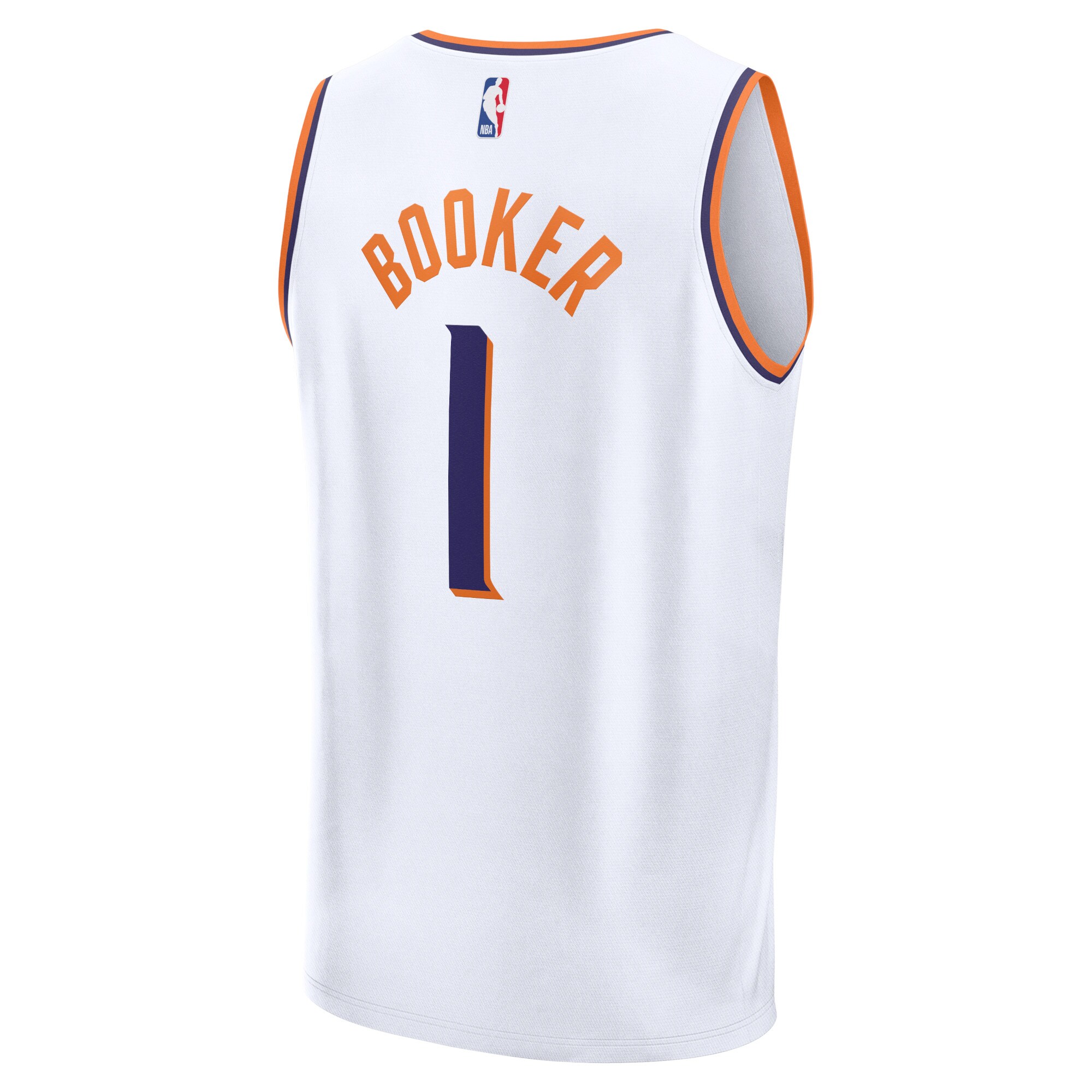 Men's Phoenix Suns Devin Booker  White 2023/24 Fast Break Replica Jersey - Association Edition