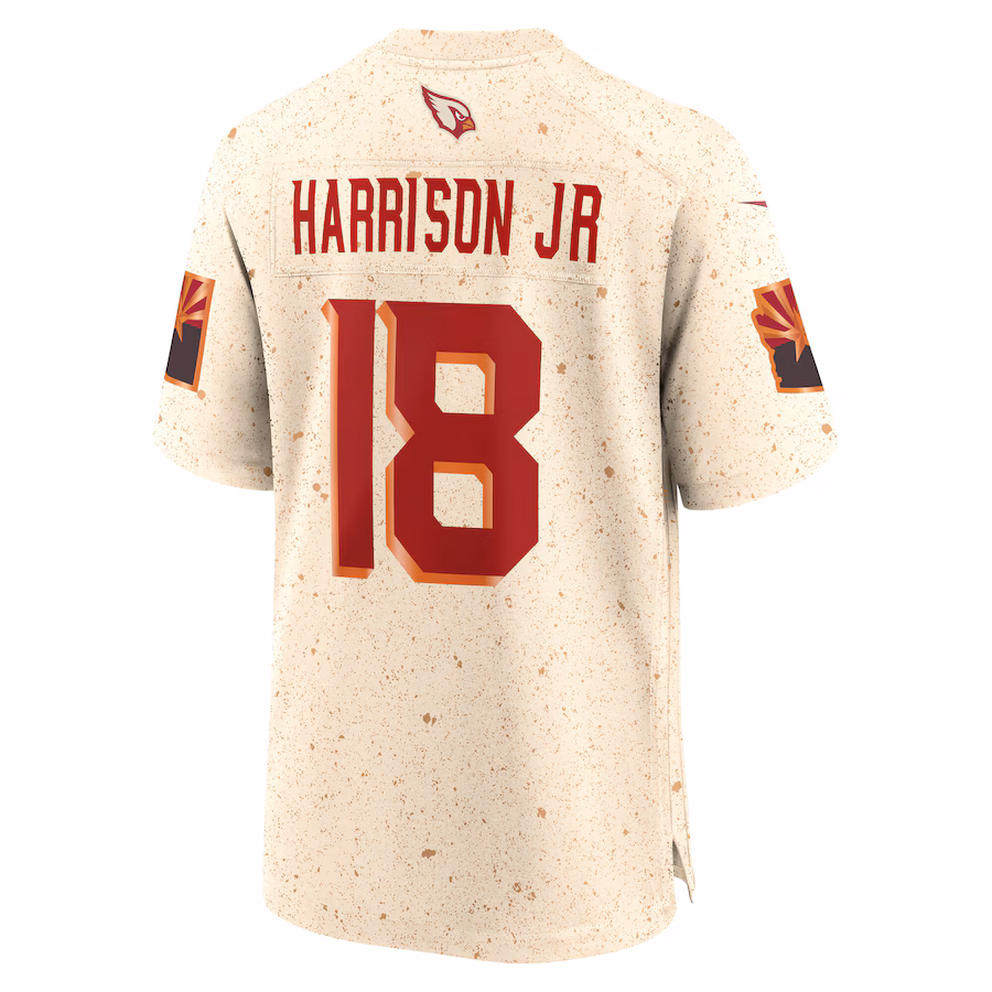 Marvin Harrison Jr. #18 Arizona Cardinals 2025 Rivalries Collection Game Jersey - Natural