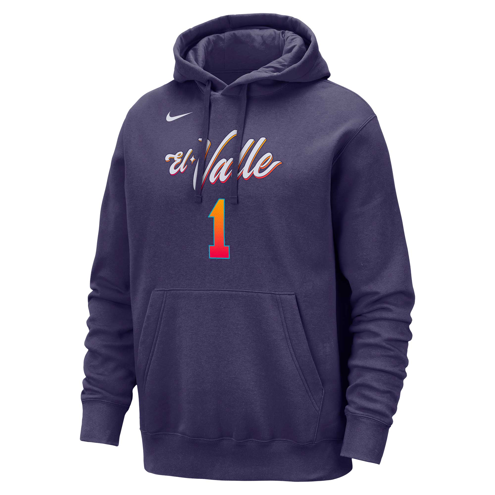 Men's Phoenix Suns Devin Booker  Purple 2023/24 City Edition Name & Number Pullover Hoodie