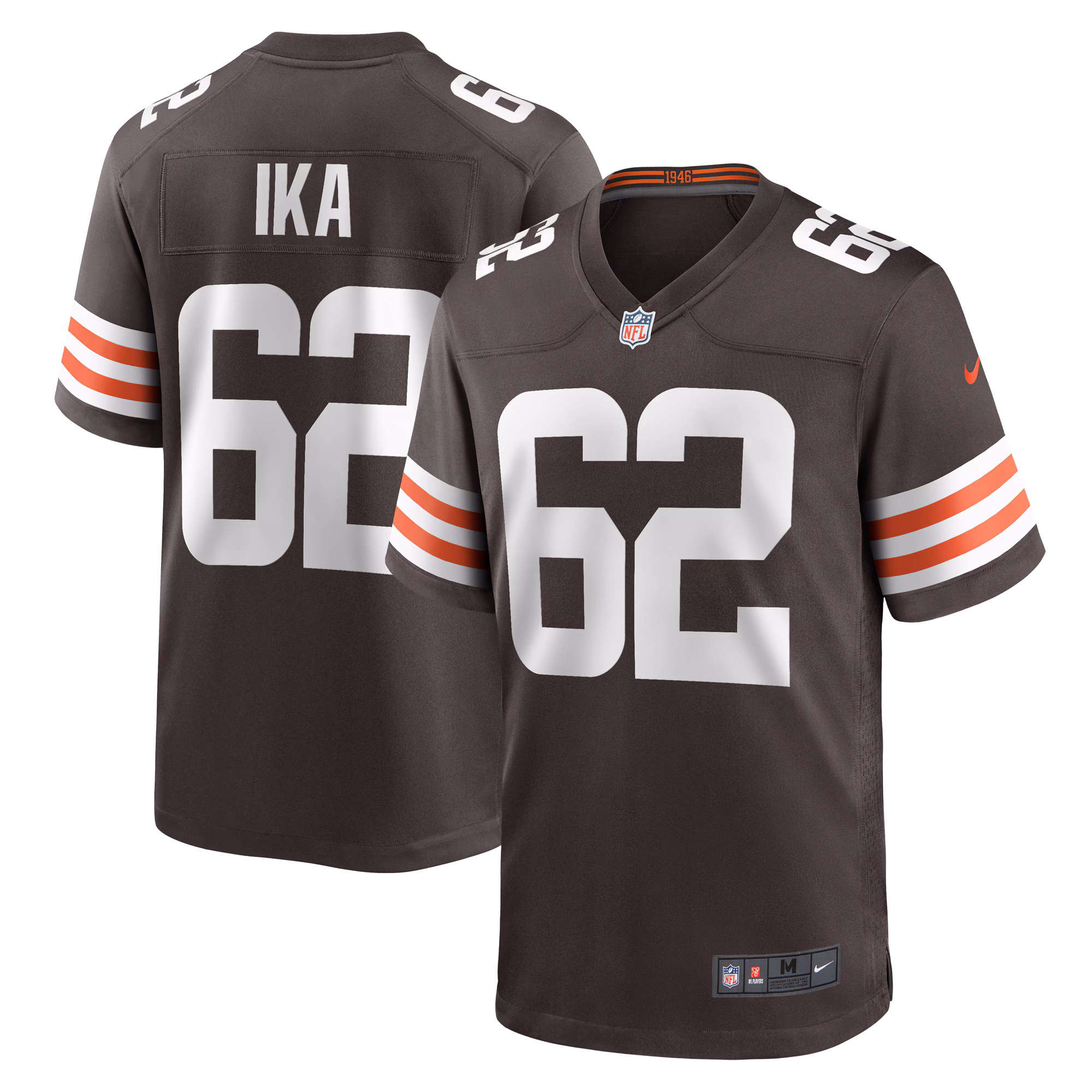 Siaki Ika Cleveland Browns Team Game Jersey -  Brown