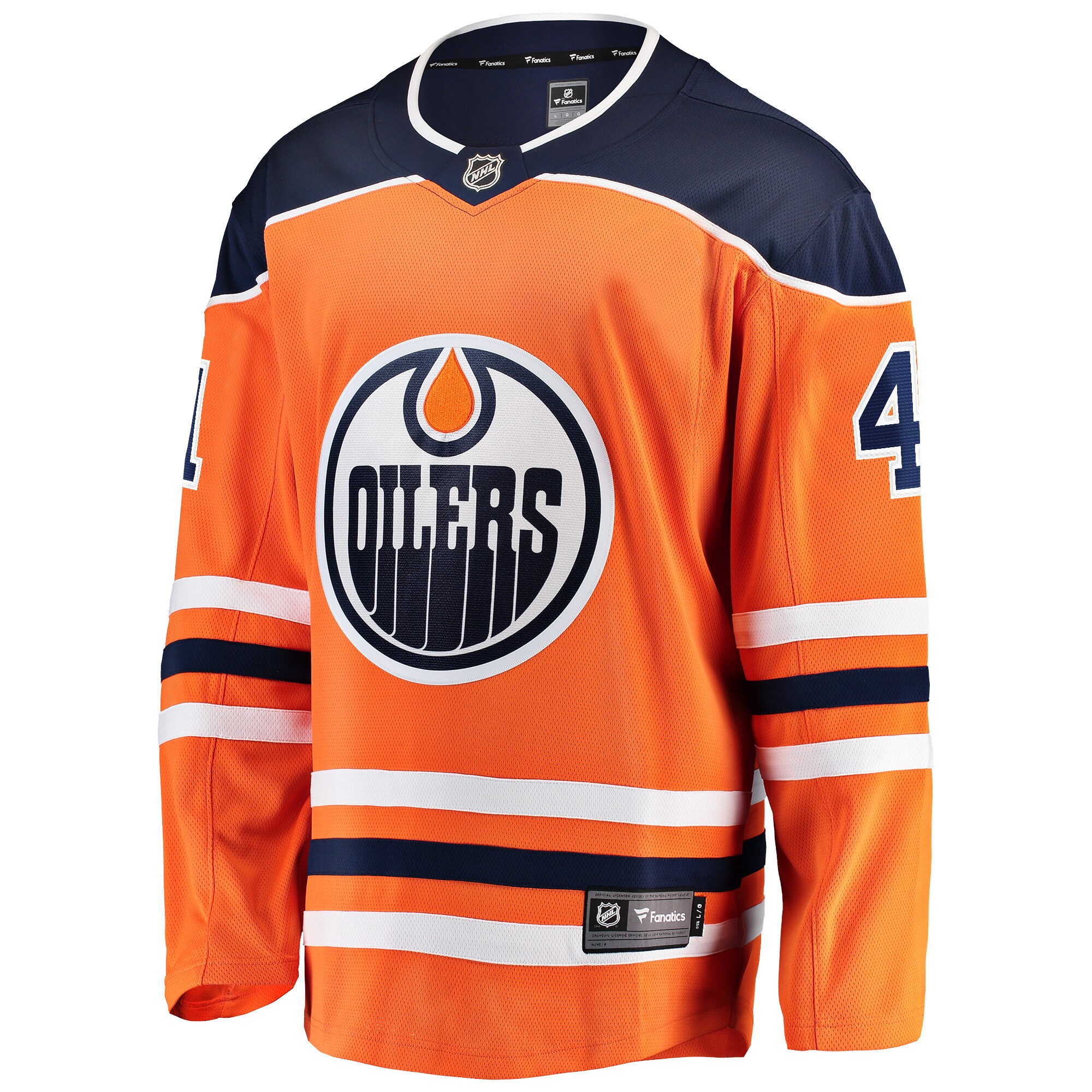 Mike Smith Edmonton Oilers Breakaway Team Color Player Jersey - Orange