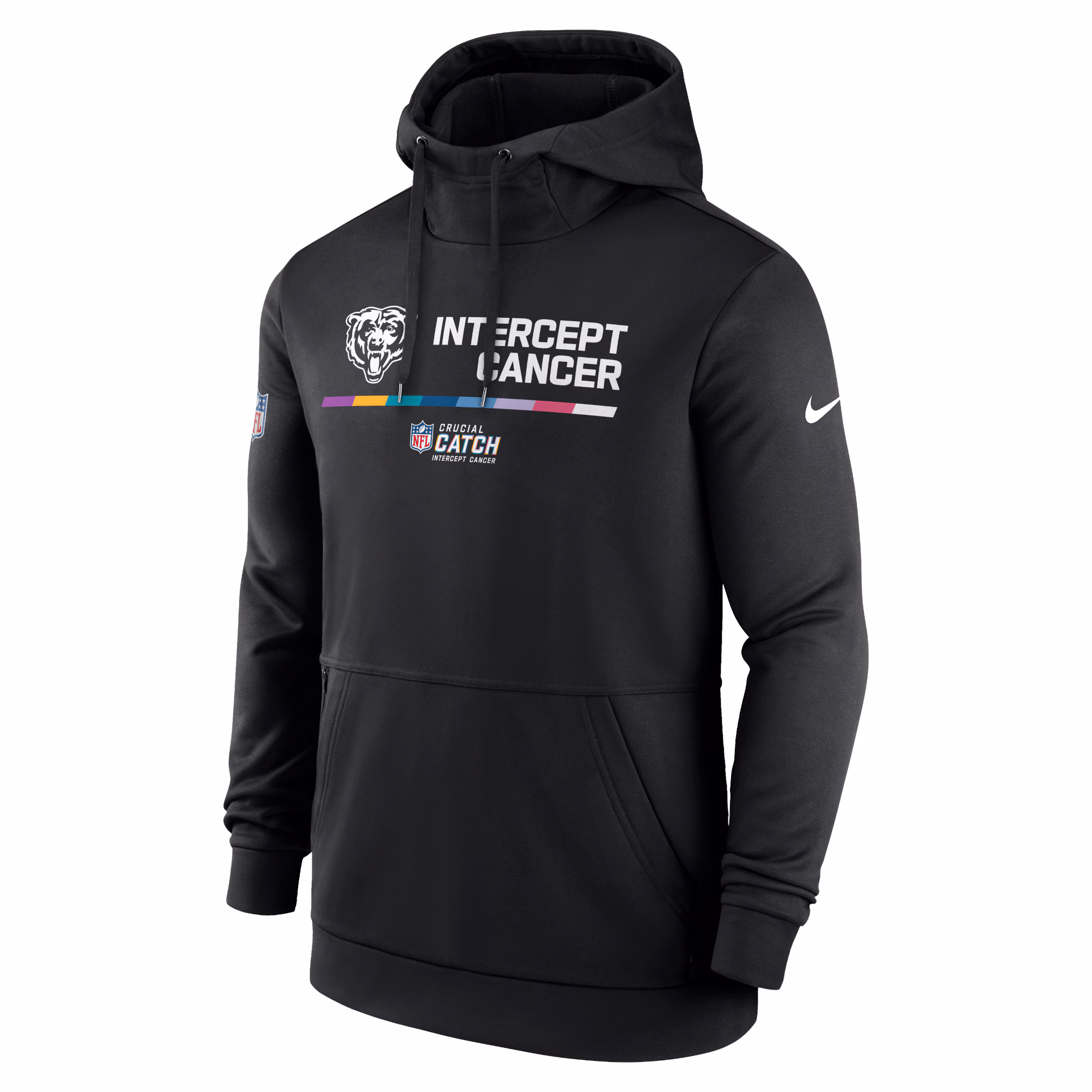 Men's Black Chicago Bears 2022 NFL Crucial Catch - Therma Performance Pullover Hoodie