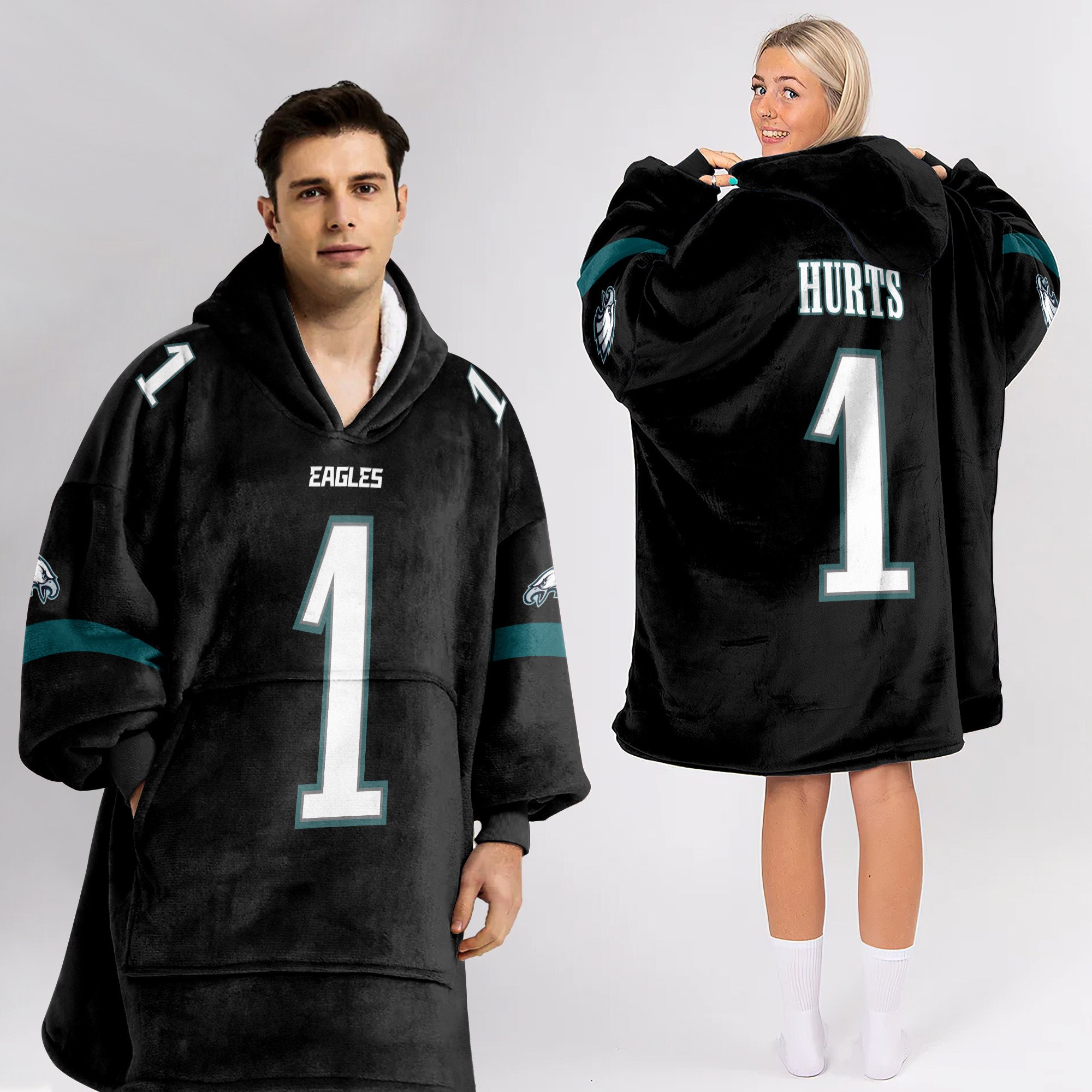 Adult 1 Philadelphia Football Unisex Blanket Hoodie