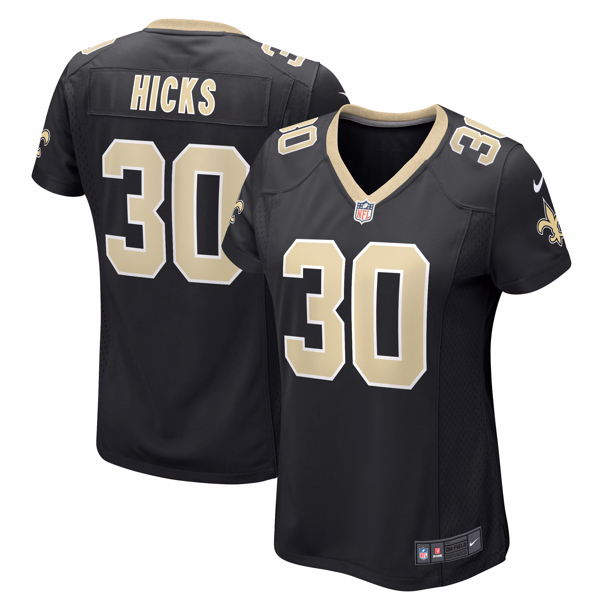 Faion Hicks New Orleans Saints Women's  Game Jersey -  Black