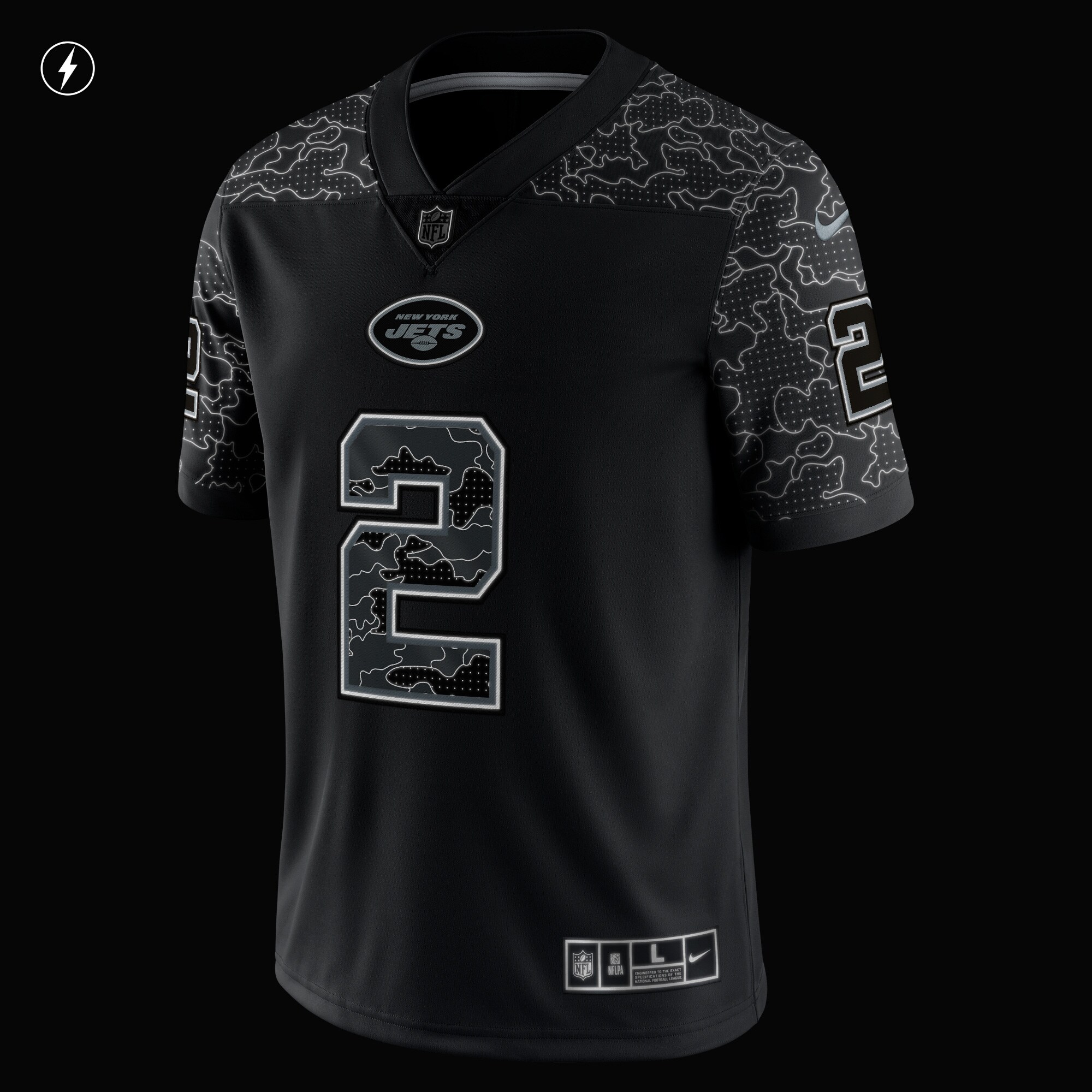 Zach Wilson New York Jets RFLCTV Limited Jersey - Black