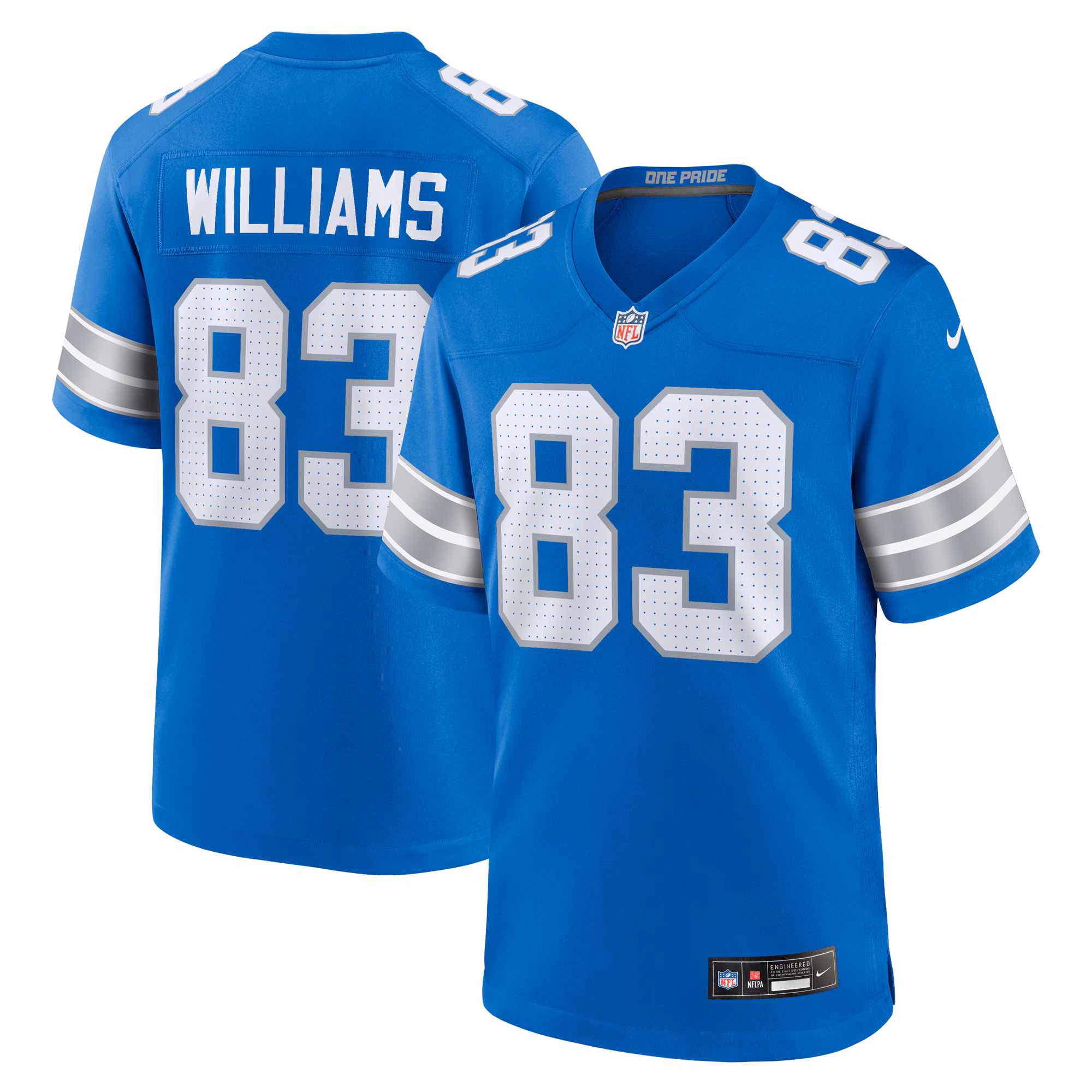 Isaiah Williams Detroit Lions Game Jersey -  Blue