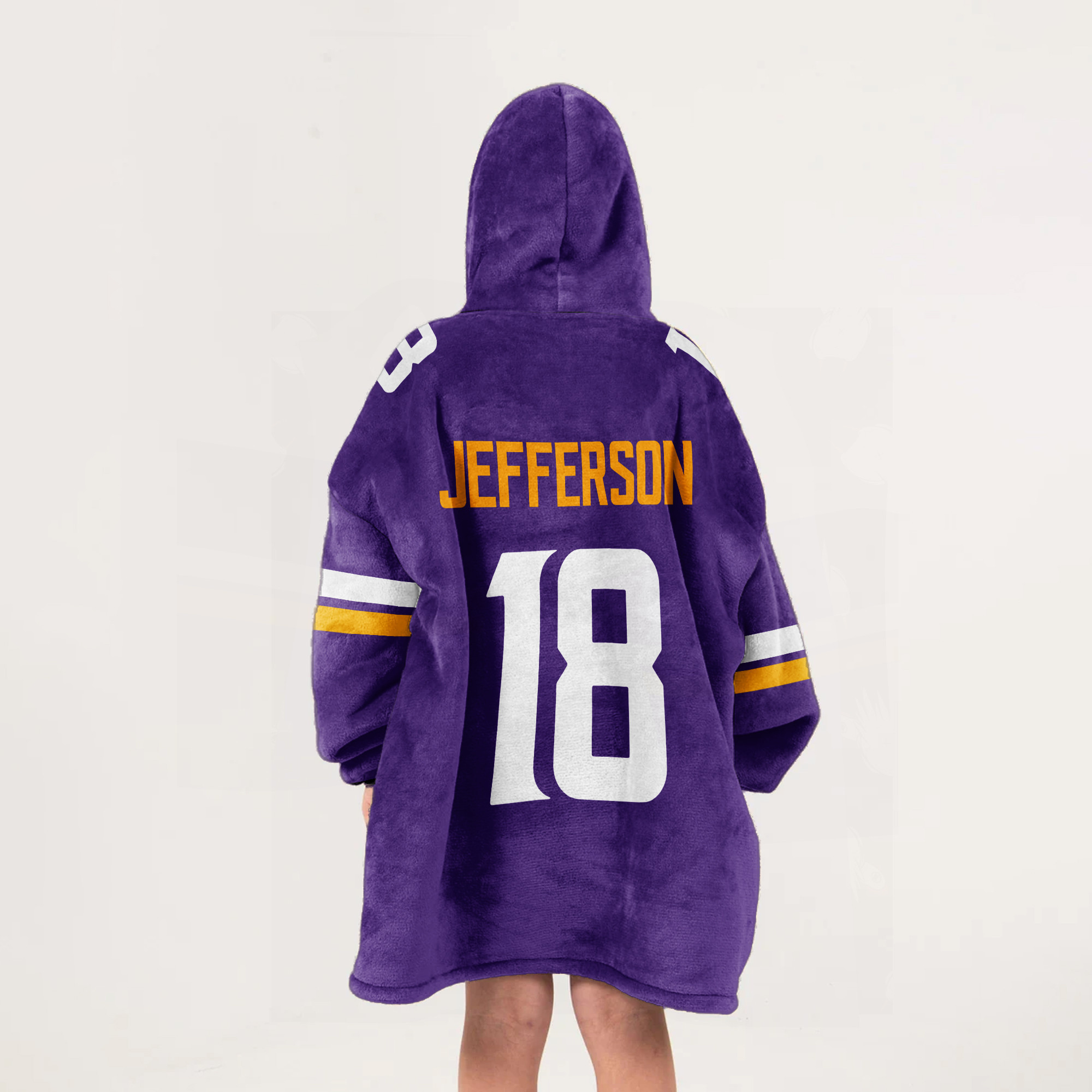 Adult Skol JJ 18 Minnesota Football Unisex Blanket Hoodie
