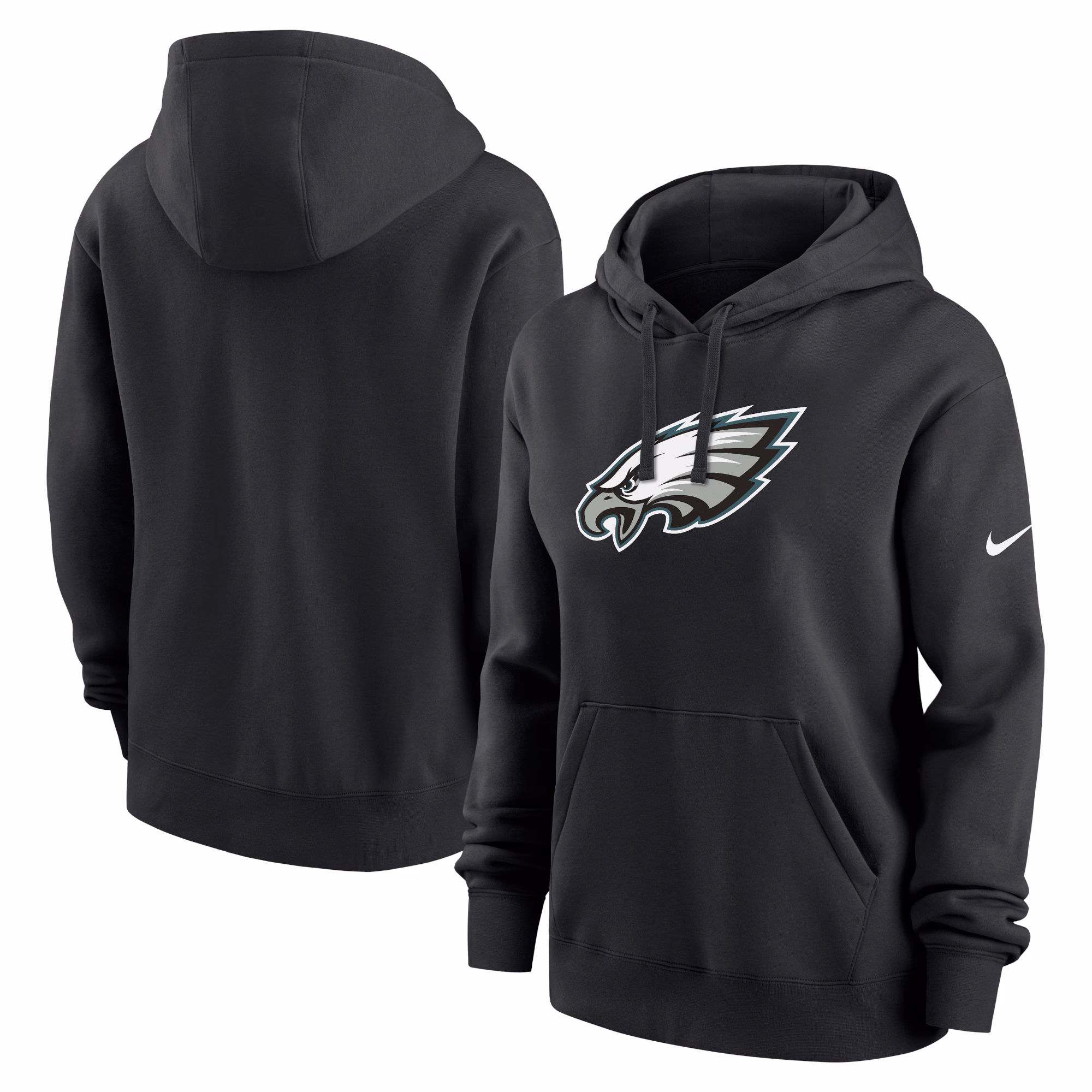 Philadelphia Eagles Women's Club Fleece Pullover Hoodie - Black