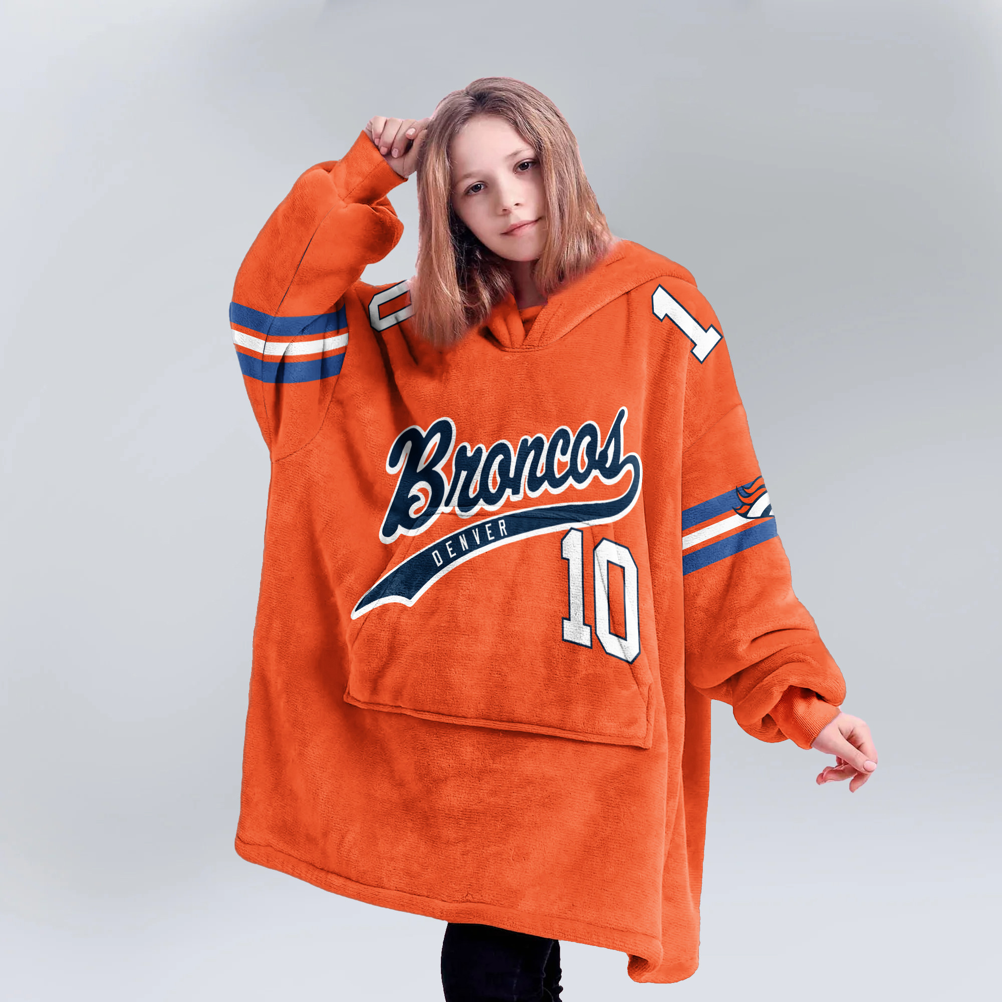 Kid B.N 10 Denver Football Unisex Blanket Hoodie