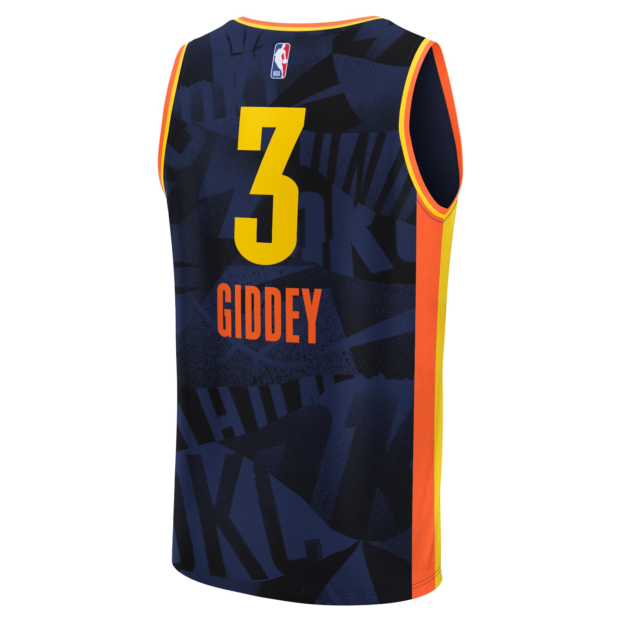 Unisex Oklahoma City Thunder Josh Giddey  Navy 2023/24 Fast Break Jersey - City Edition