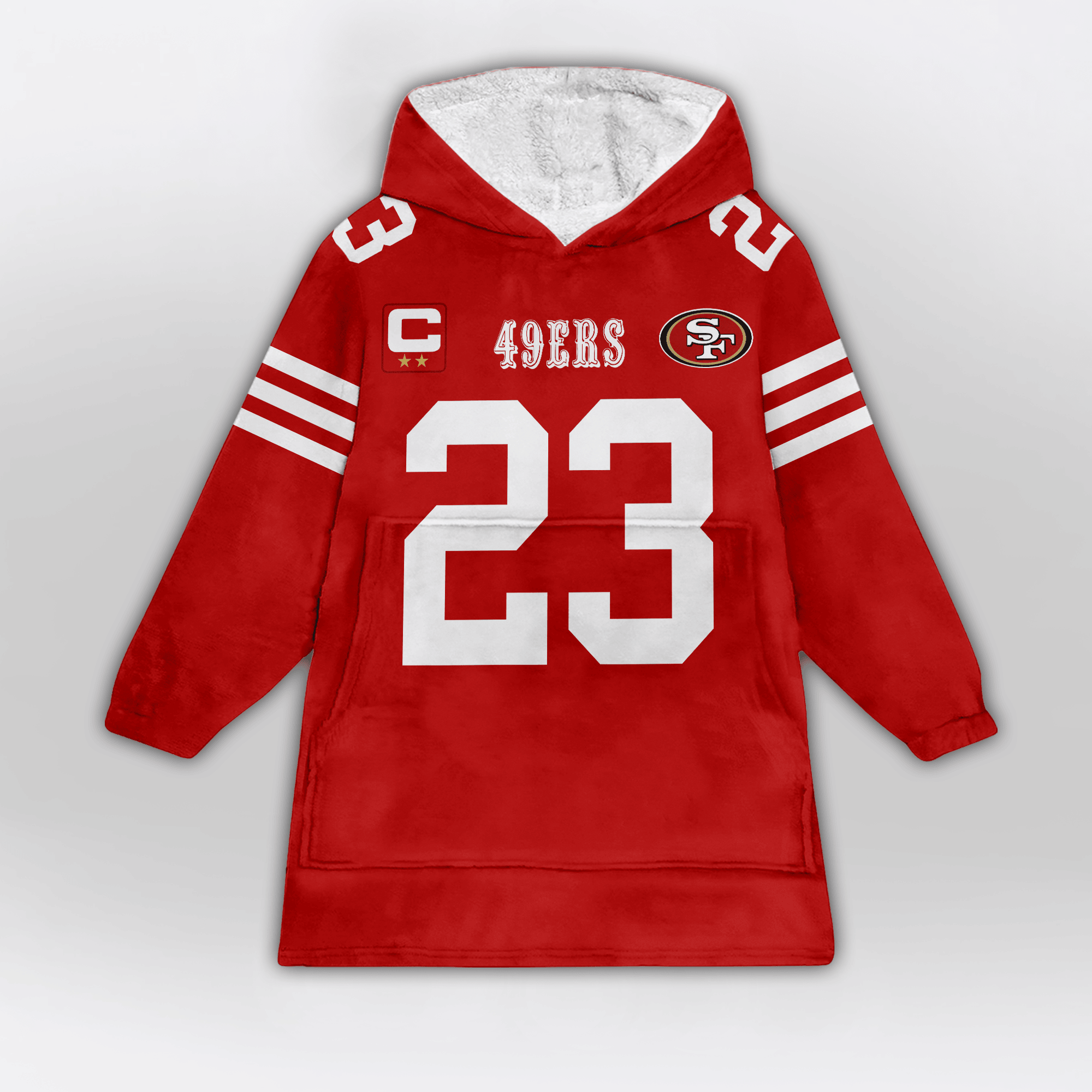 Kid C.M 23 Captain San Francisco 49ers Football Unisex Blanket Hoodie