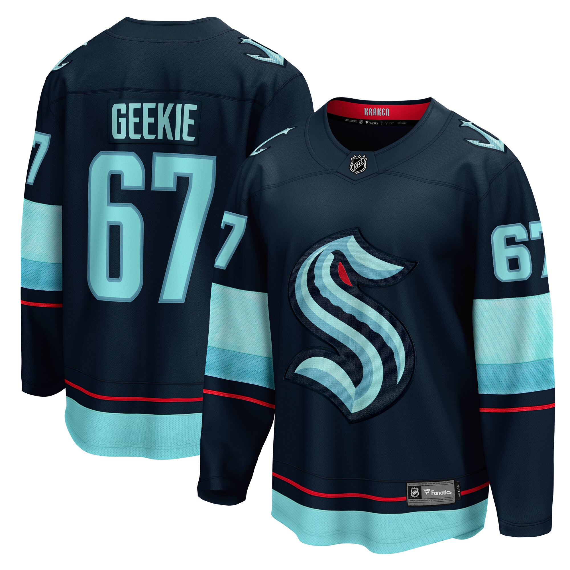 Morgan Geekie Seattle Kraken Home Breakaway Player Jersey - Deep Sea Blue