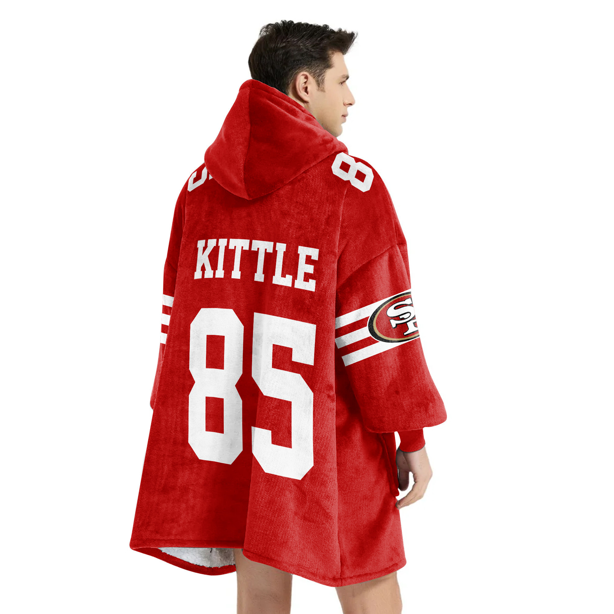 Adult 85 San Francisco 49ers Football Unisex Blanket Hoodie
