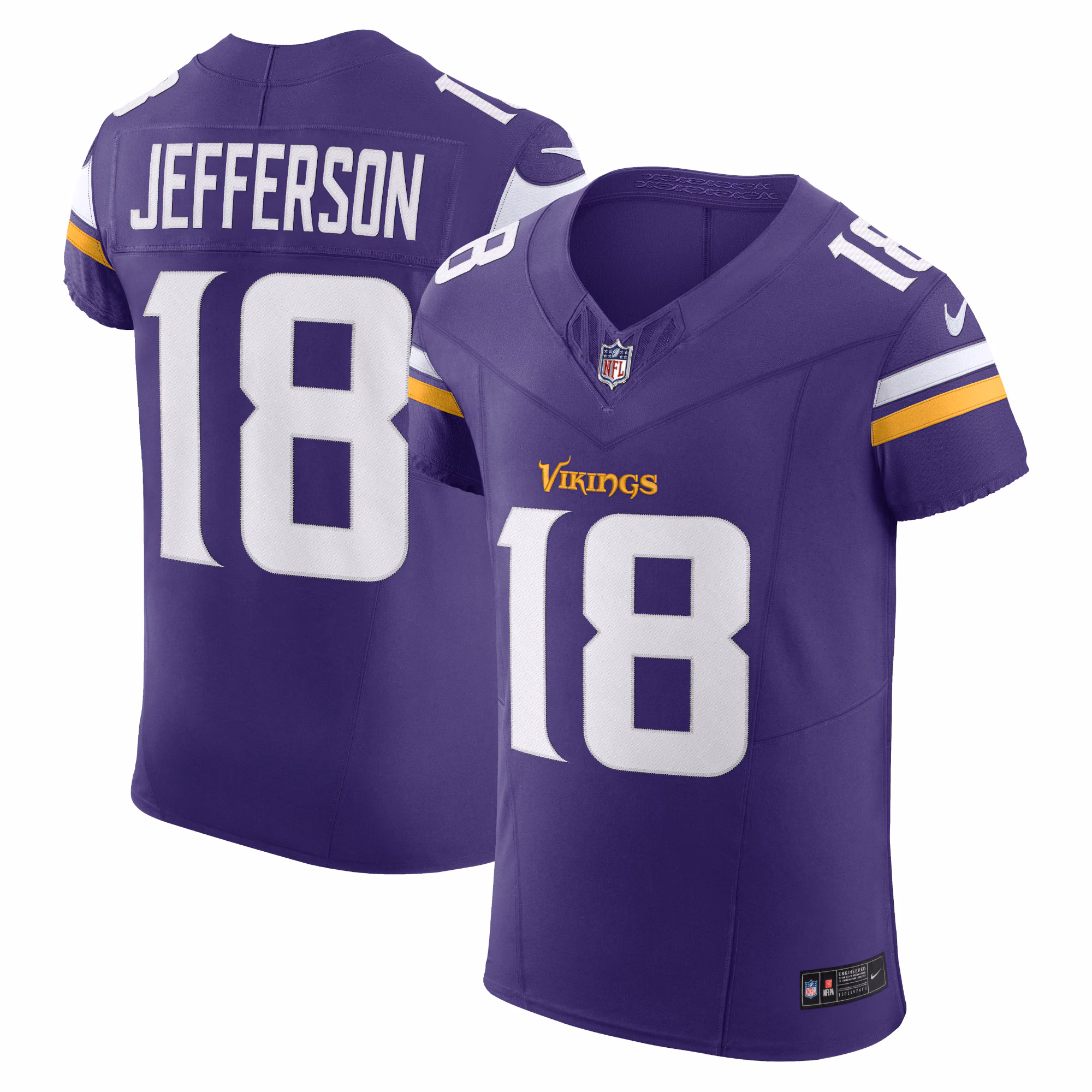 Justin Jefferson Minnesota Vikings  Vapor F.U.S.E. Elite Jersey - Purple