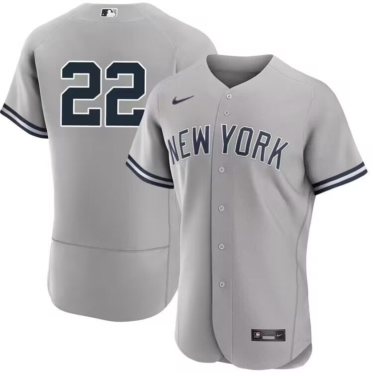 Men's New York Yankees #22 Juan Soto  Road Flex Base Jersey