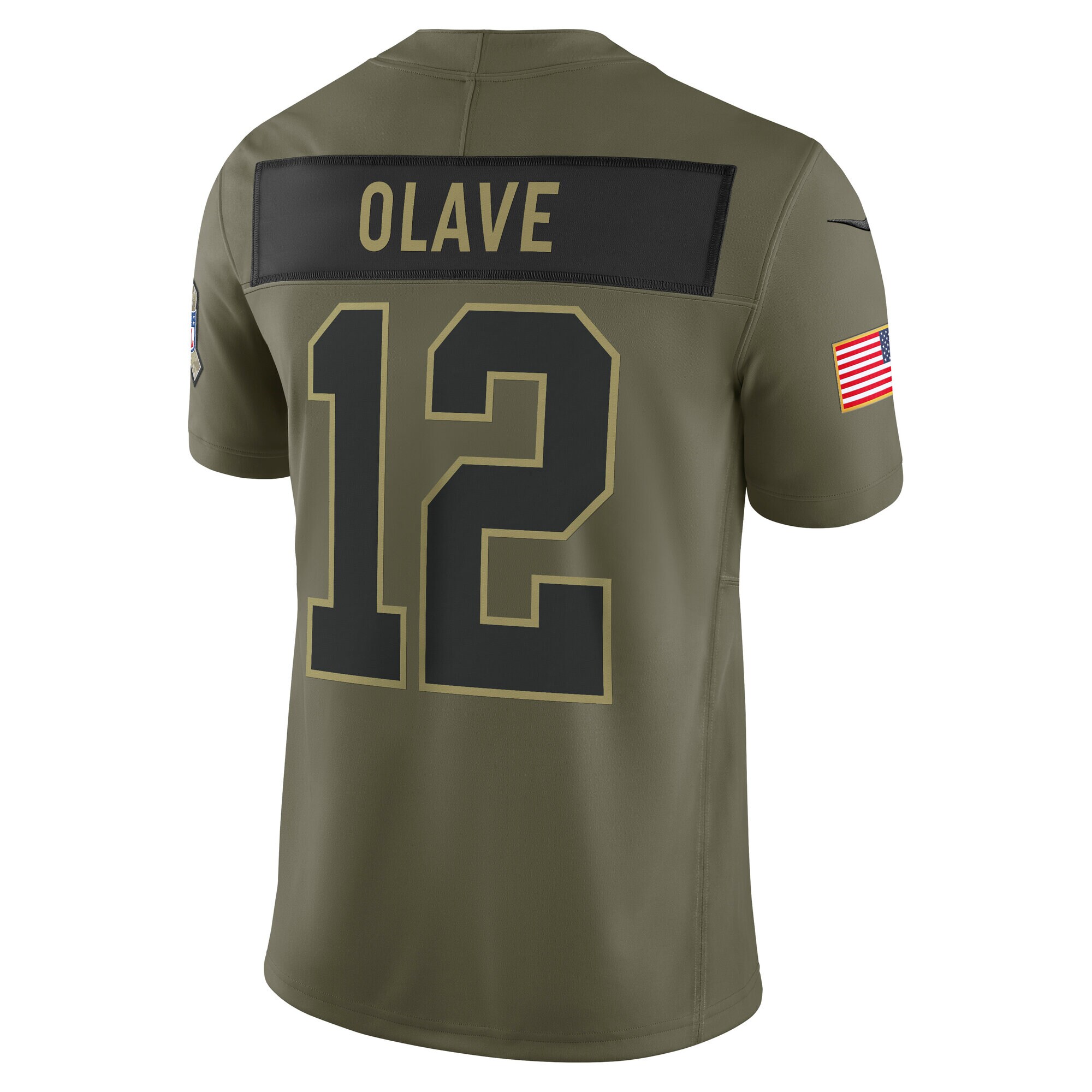 Men's New Orleans Saints Chris Olave Olive 2025 Salute to Service Limited Jersey