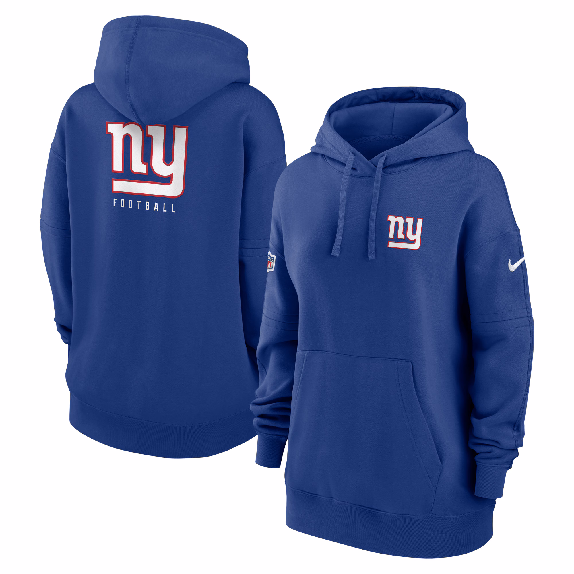 New York Giants Women's 2023 Sideline Club Fleece Pullover Hoodie - Royal