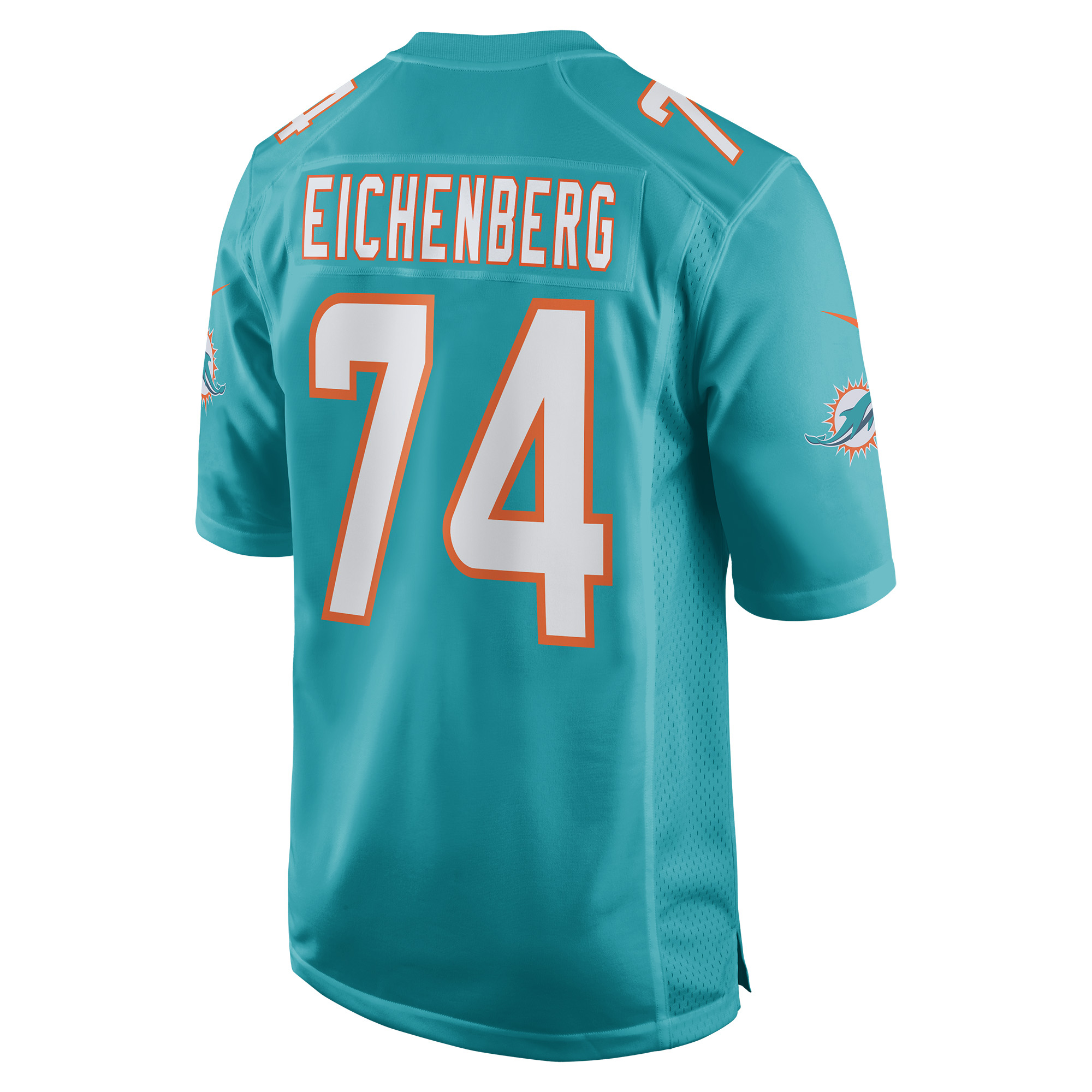 Liam Eichenberg Miami Dolphins Game Jersey - Aqua
