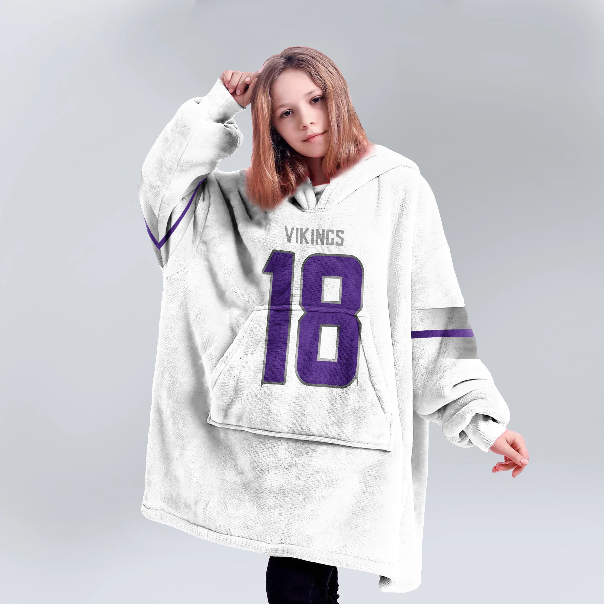 18 Minnesota Football Unisex Blanket Hoodie