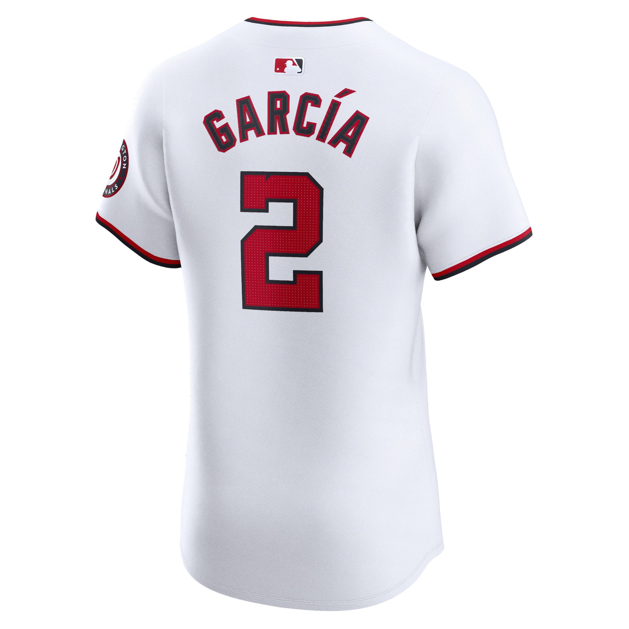 Men's Washington Nationals Luis Garcia  White Home Elite Player Jersey