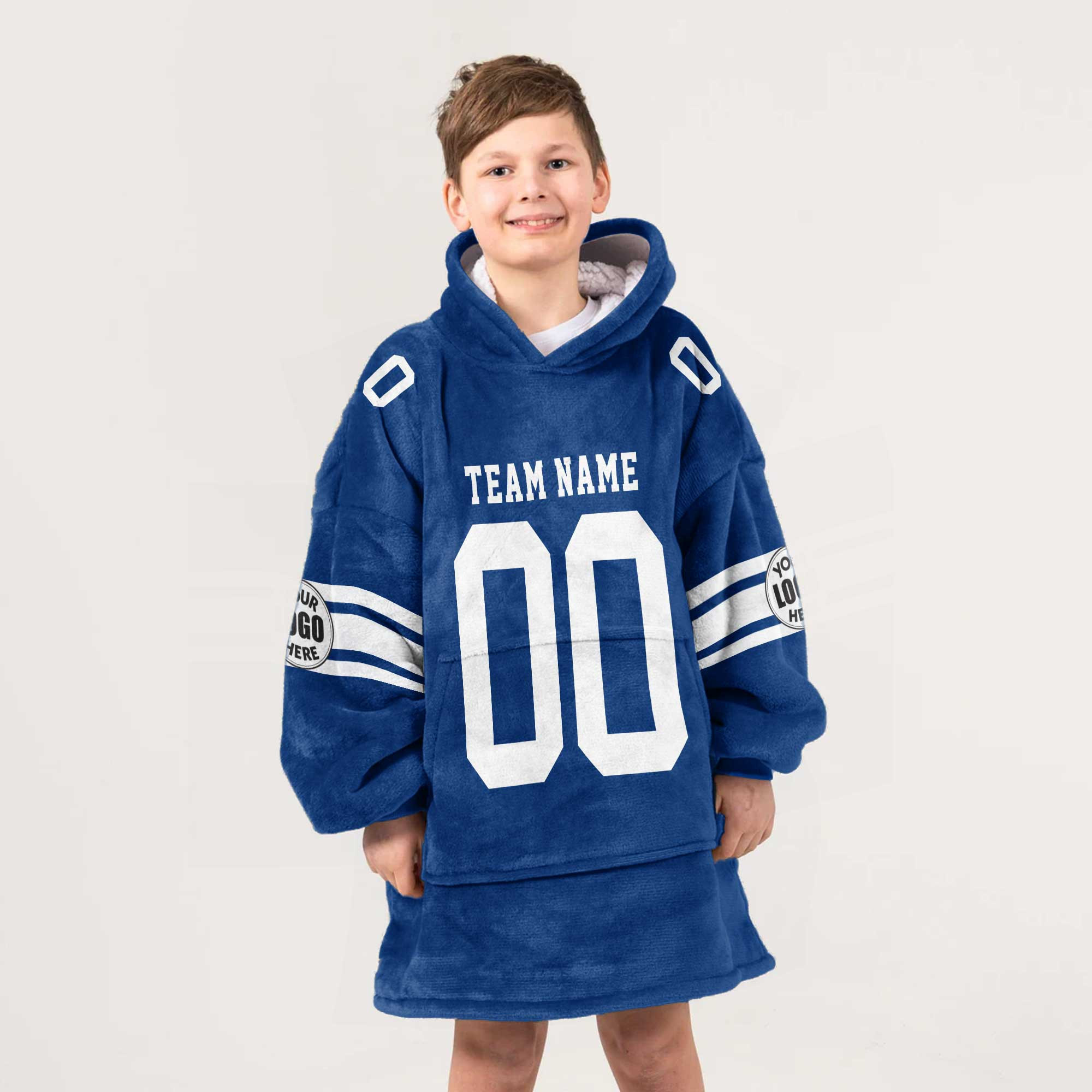 Adult Custom Blanket Hoodie BYU Inspired Color
