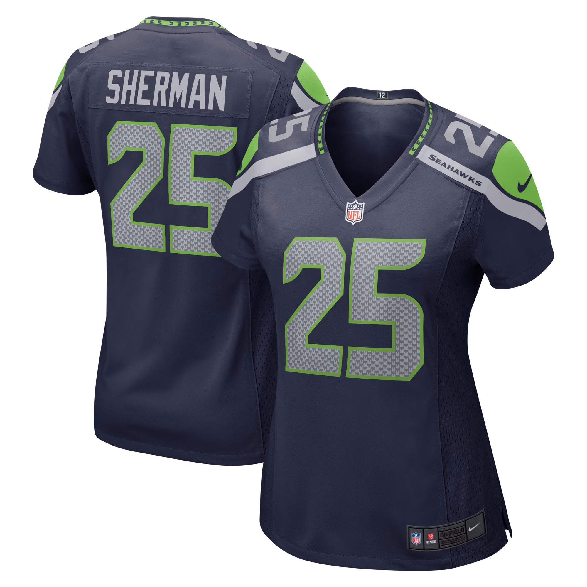 Richard Sherman Seattle Seahawks Women's Retired Game Jersey - College Navy